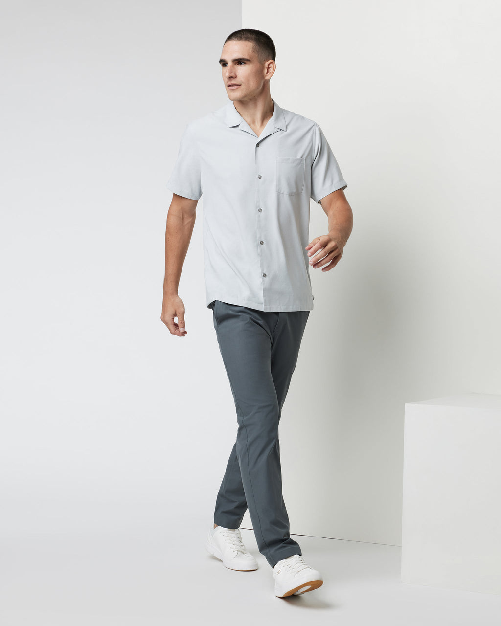 Seaport Button Down | Sky Grey Heather