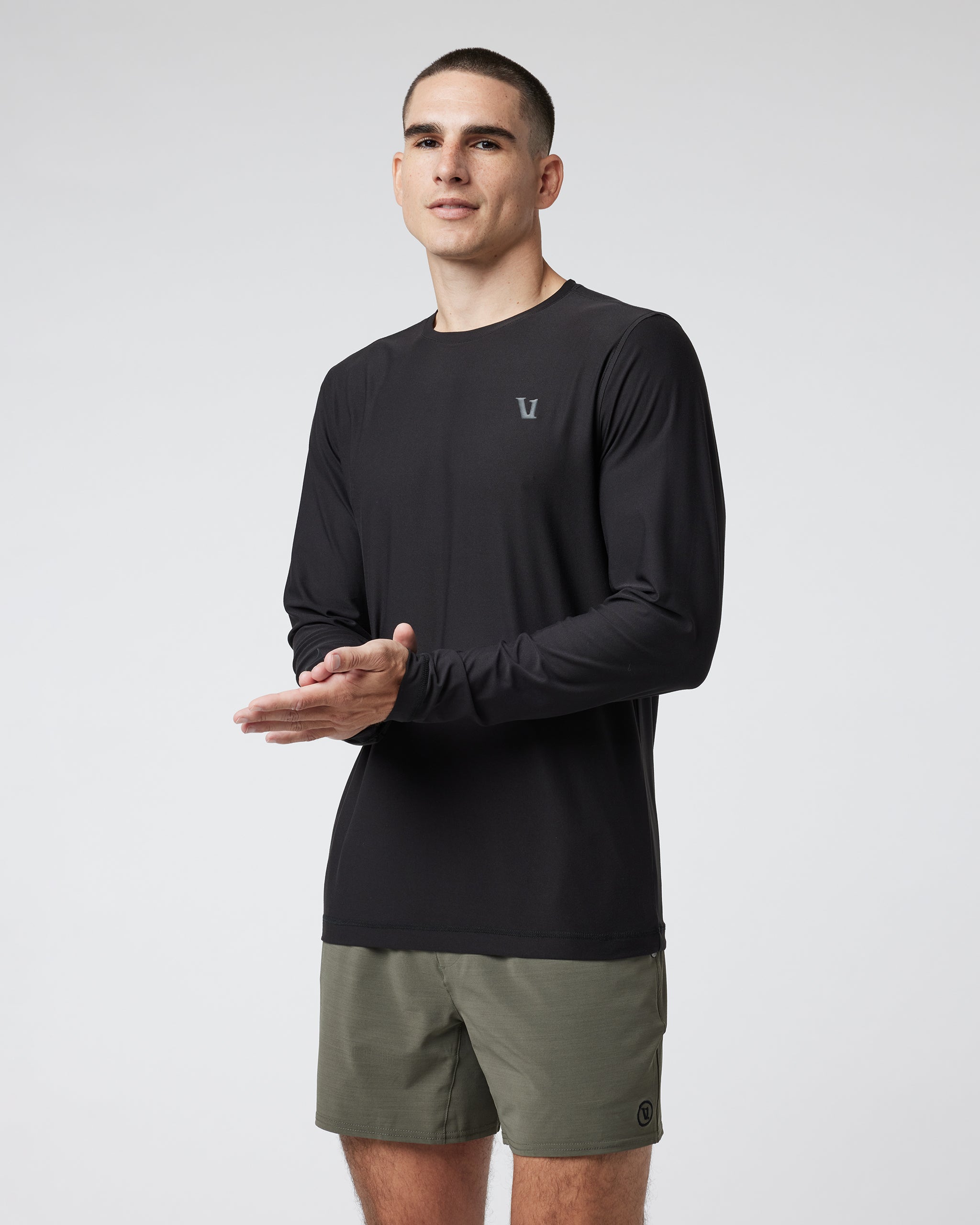 Long Sleeve Strato Graphic Tee | Black