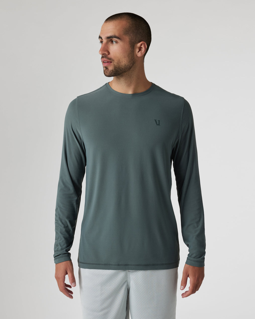 Long Sleeve Strato Graphic Tee | Smoked Beryl