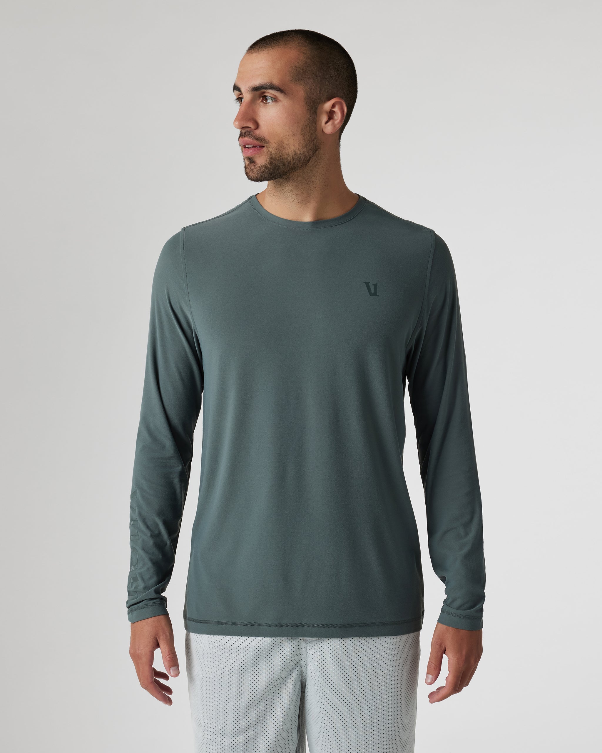 Long Sleeve Strato Graphic Tee | Smoked Beryl