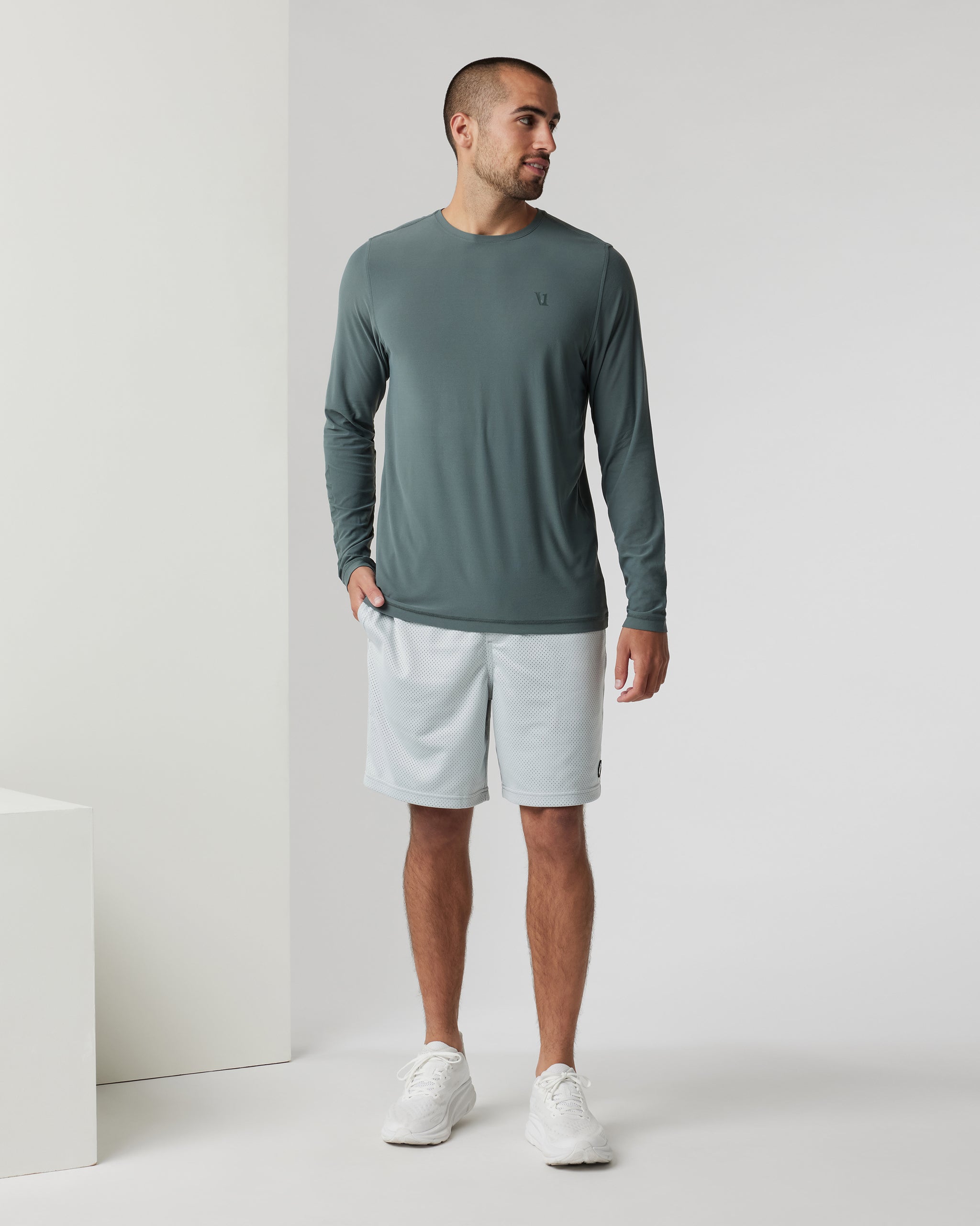 Long Sleeve Strato Graphic Tee | Smoked Beryl