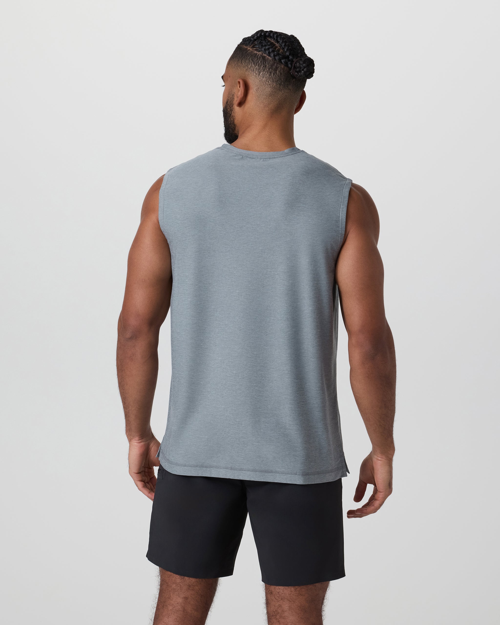 Strato Muscle Tee | Dusty Blue Heather