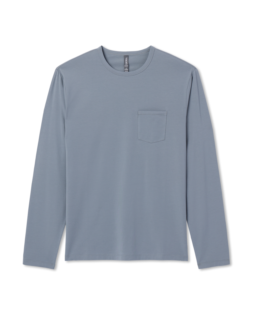 Long Sleeve Men's Feather Tee | Dusty Blue