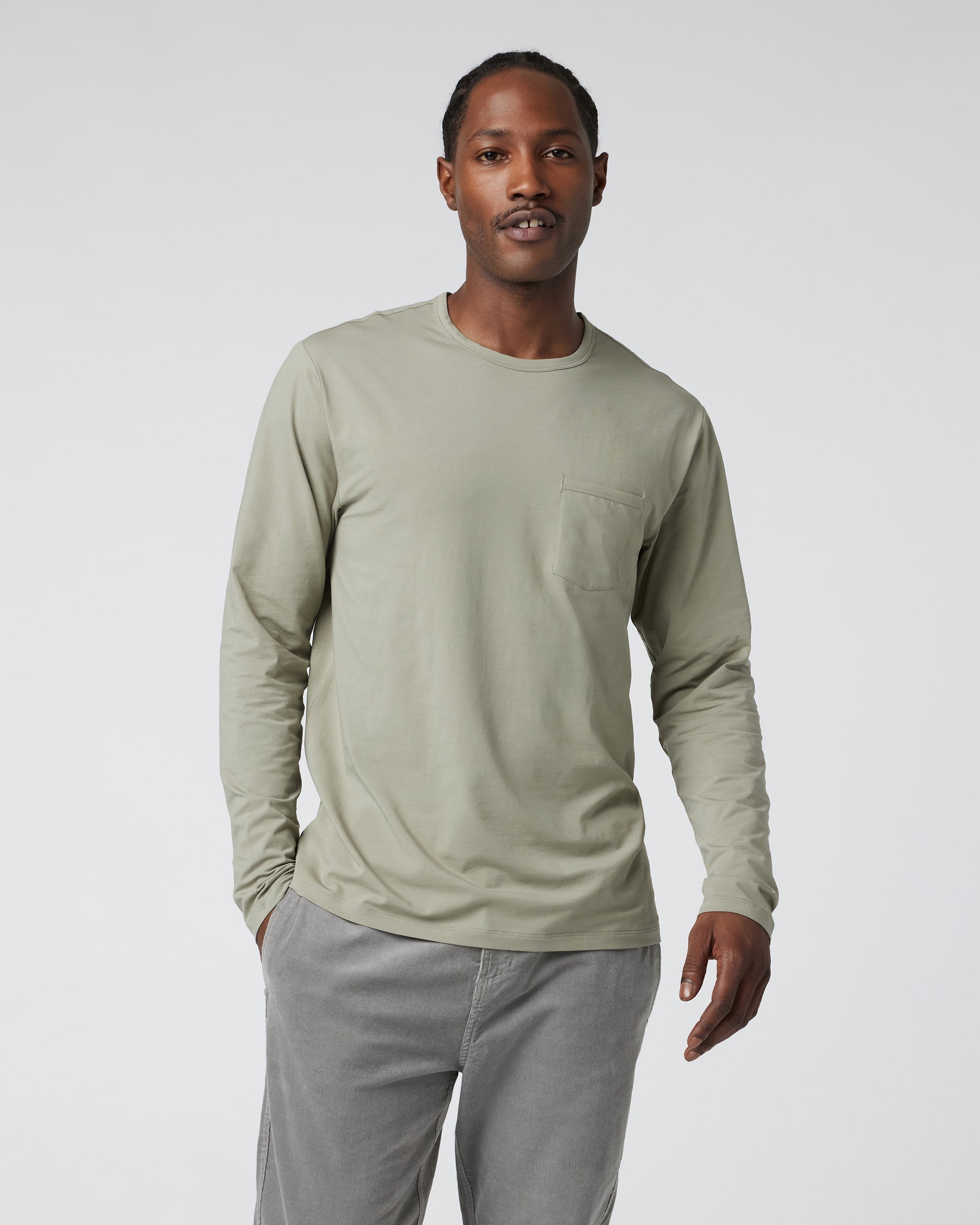 Long Sleeve Men's Feather Tee | Metal
