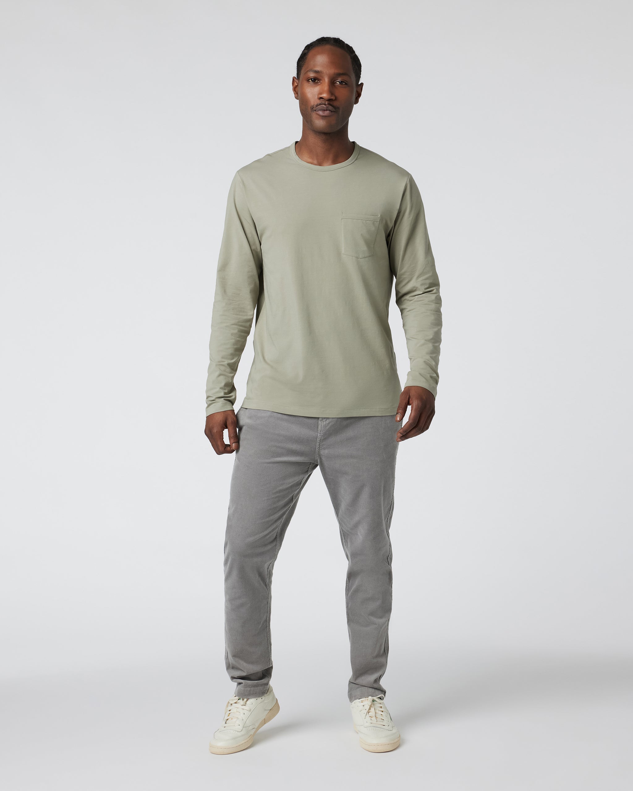 Long Sleeve Men's Feather Tee | Metal