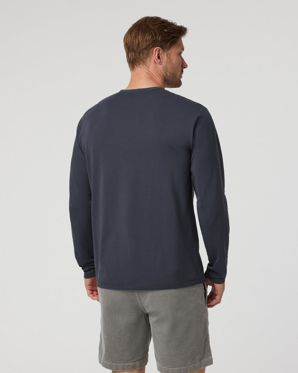 Long Sleeve Men's Feather Tee | Navy