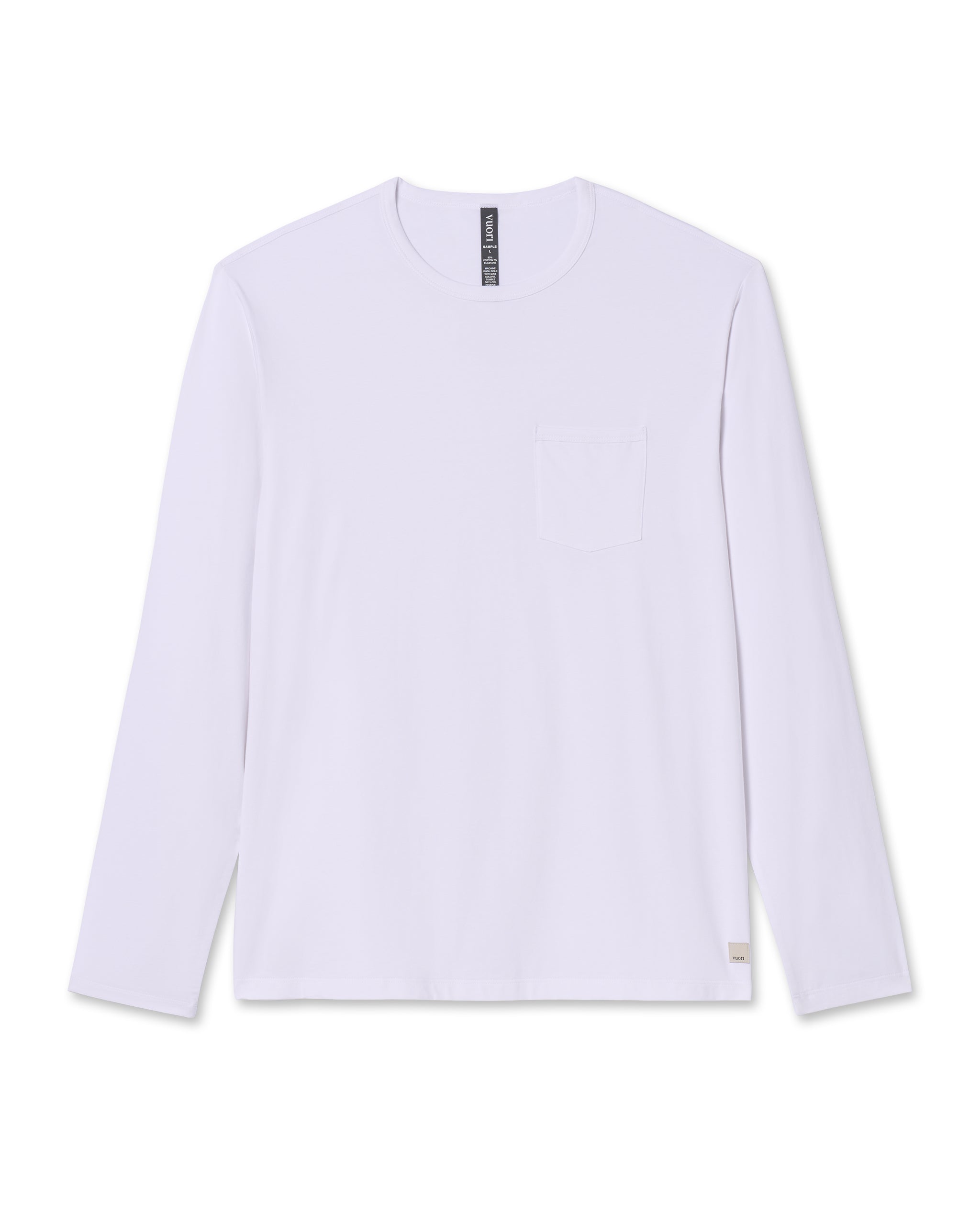 Long Sleeve Men's Feather Tee | White
