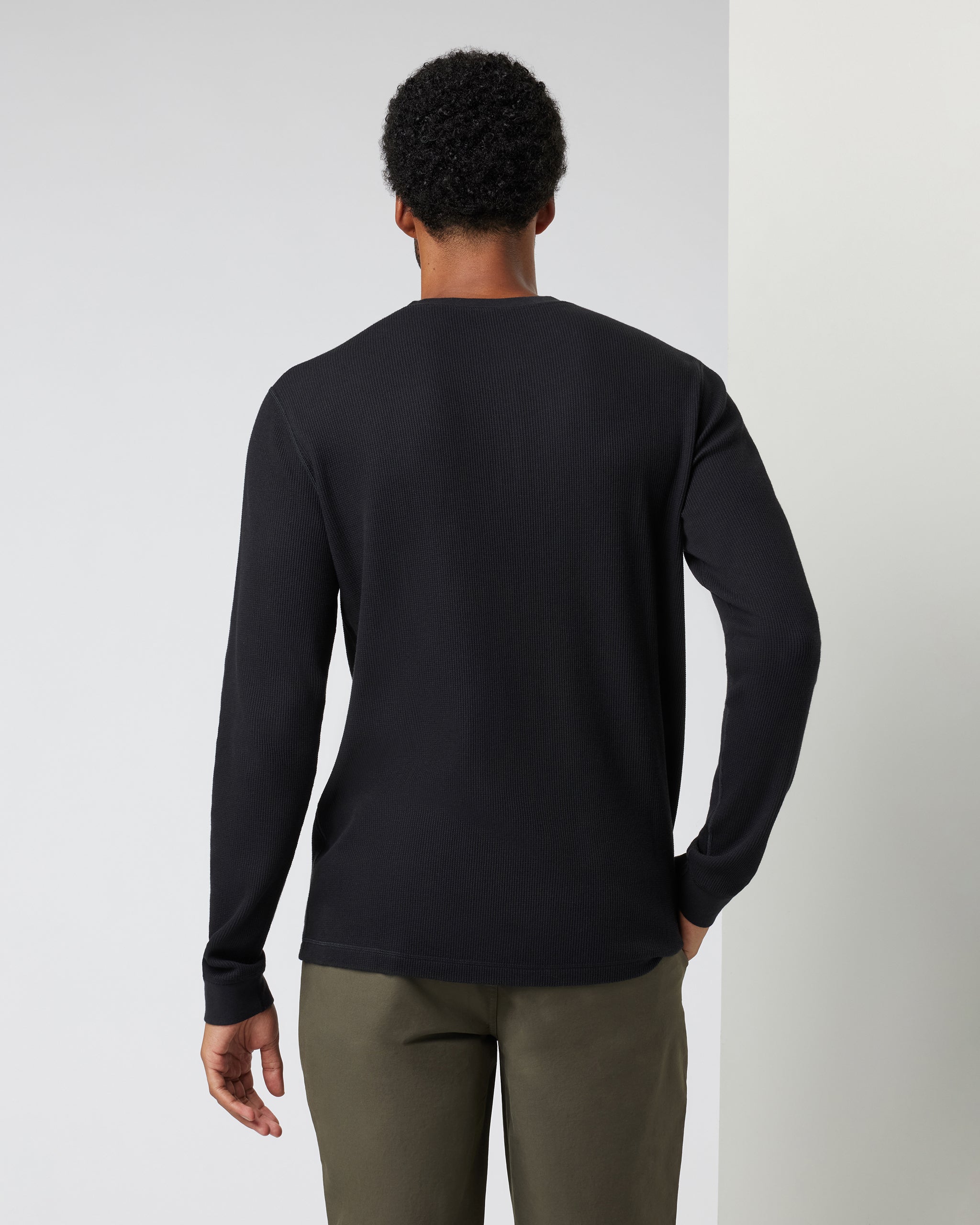 Waffle Henley | Black
