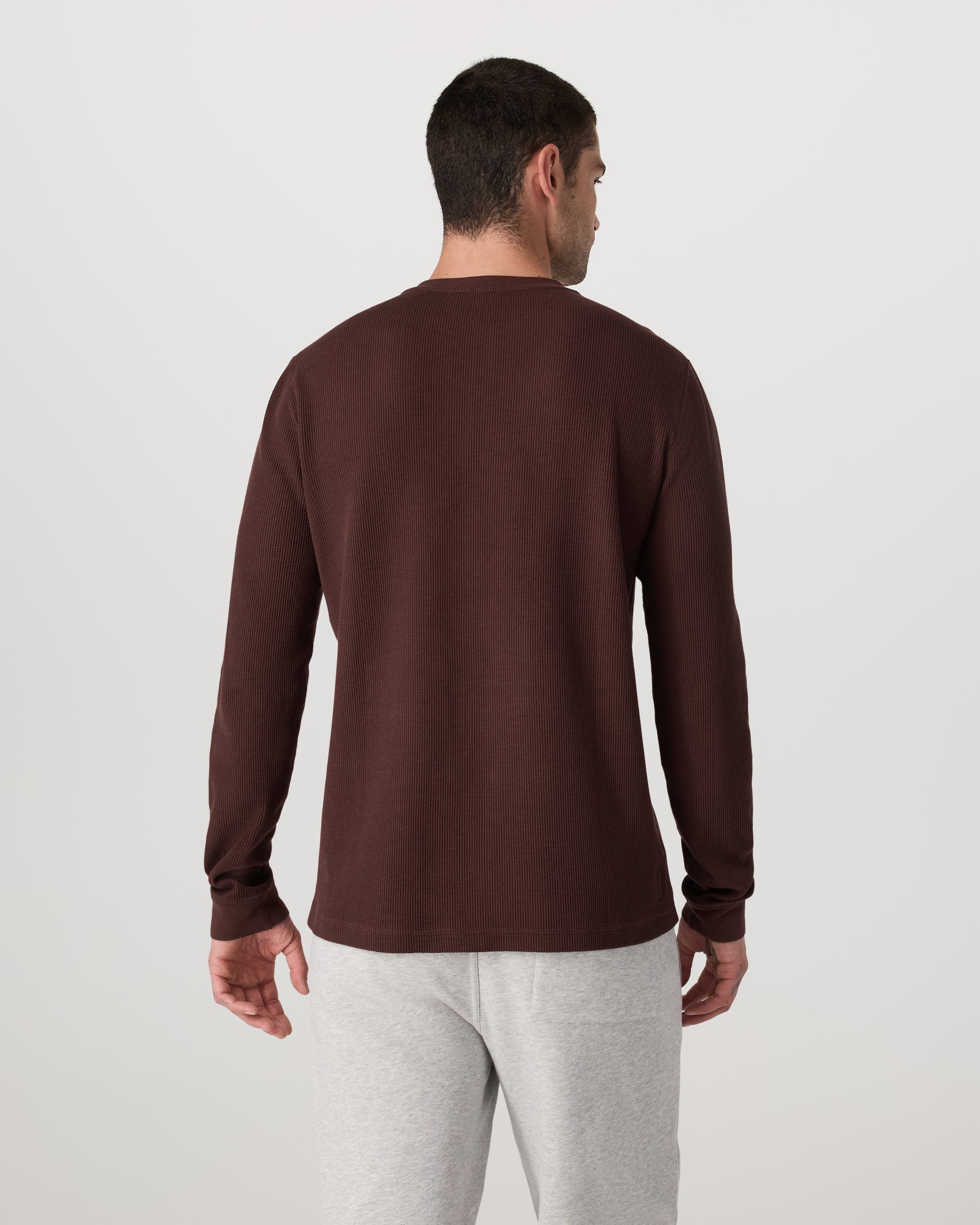 Waffle Henley | Burgundy