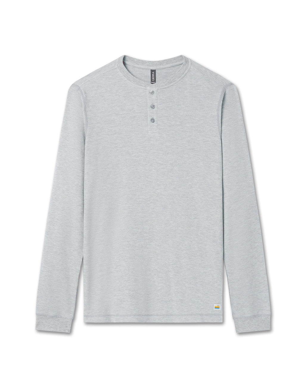Waffle Henley | Light Heather Grey