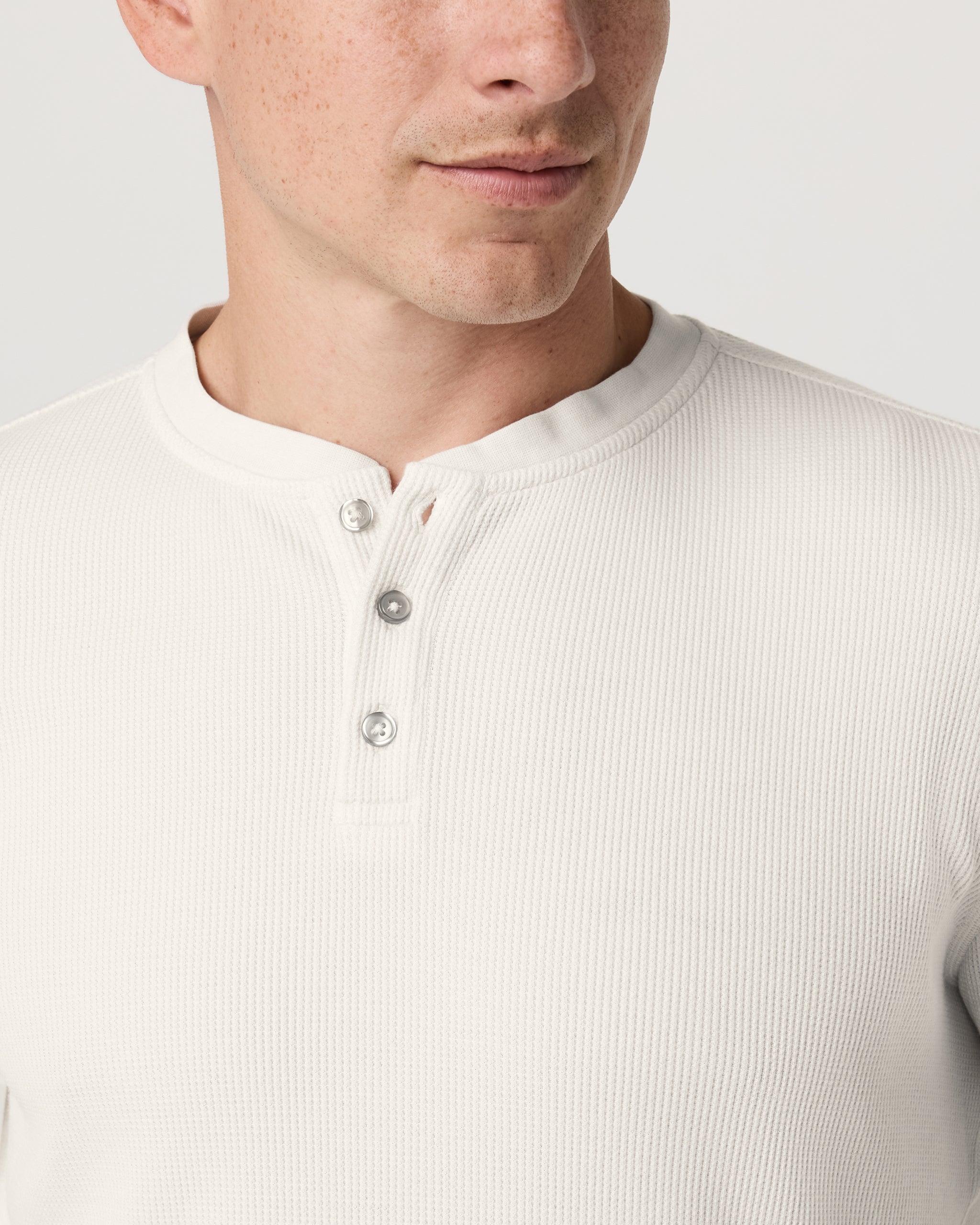 Waffle Henley | Marshmallow
