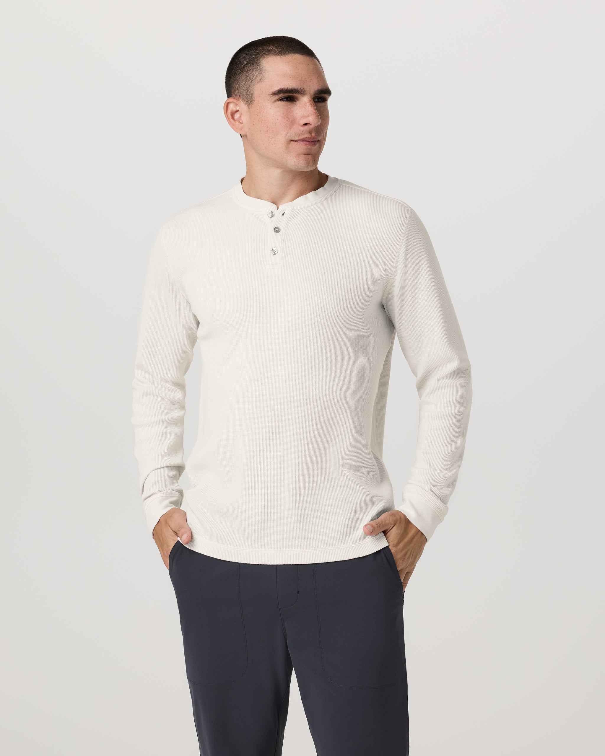 Waffle Henley | Marshmallow