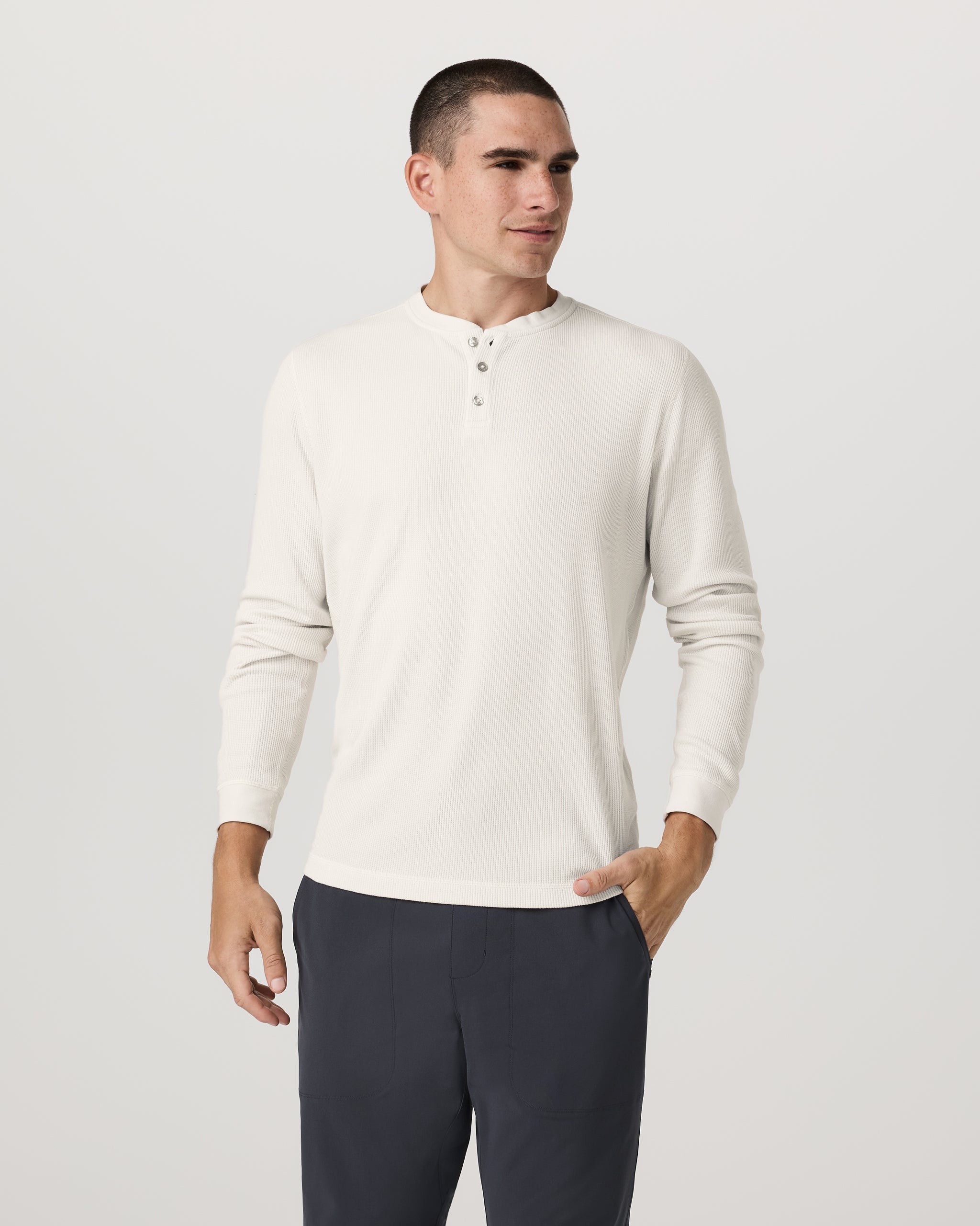 Waffle Henley | Marshmallow