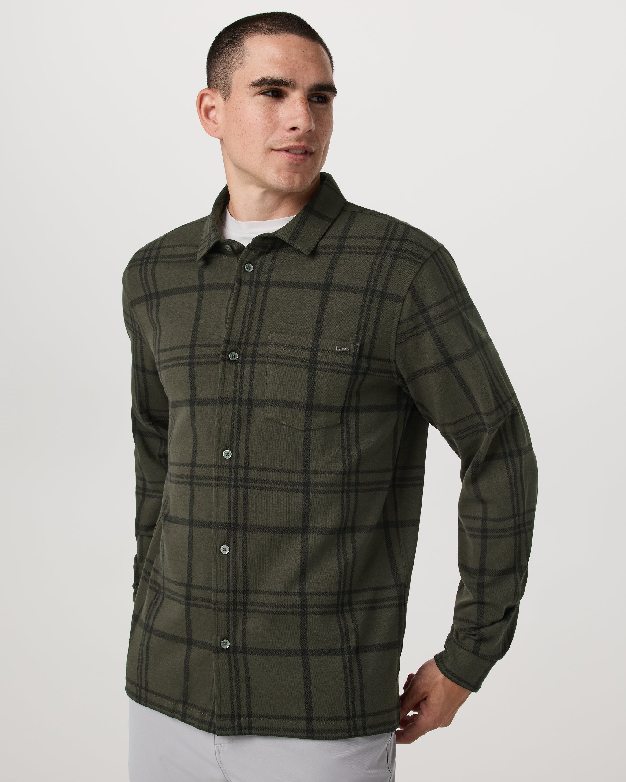 Seaview Plaid Button Down Shirt | Dark Oregano