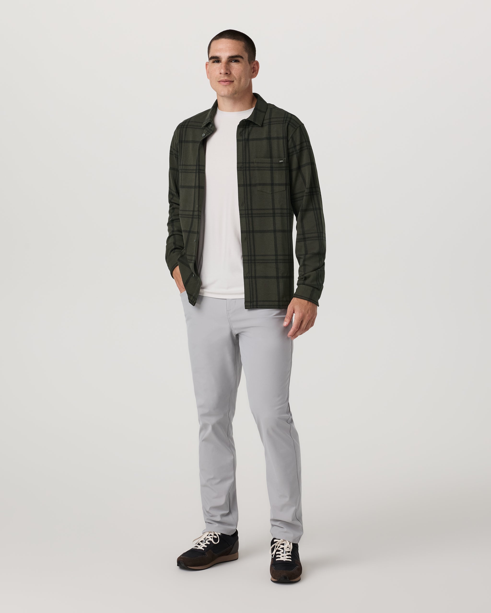 Seaview Plaid Button Down Shirt | Dark Oregano
