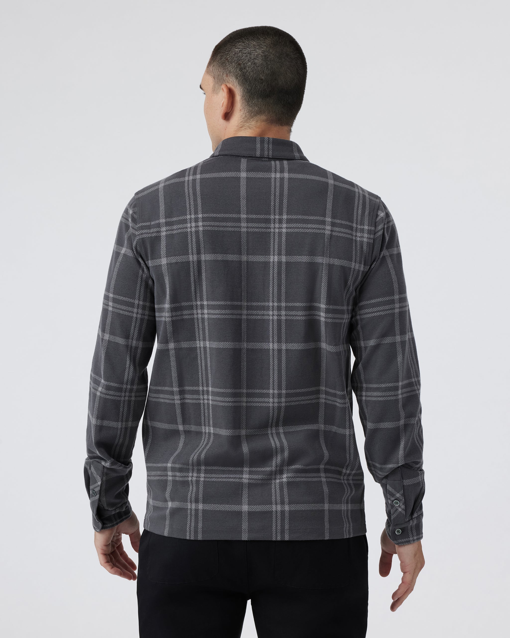 Seaview Plaid Button Down Shirt | Dark Pewter