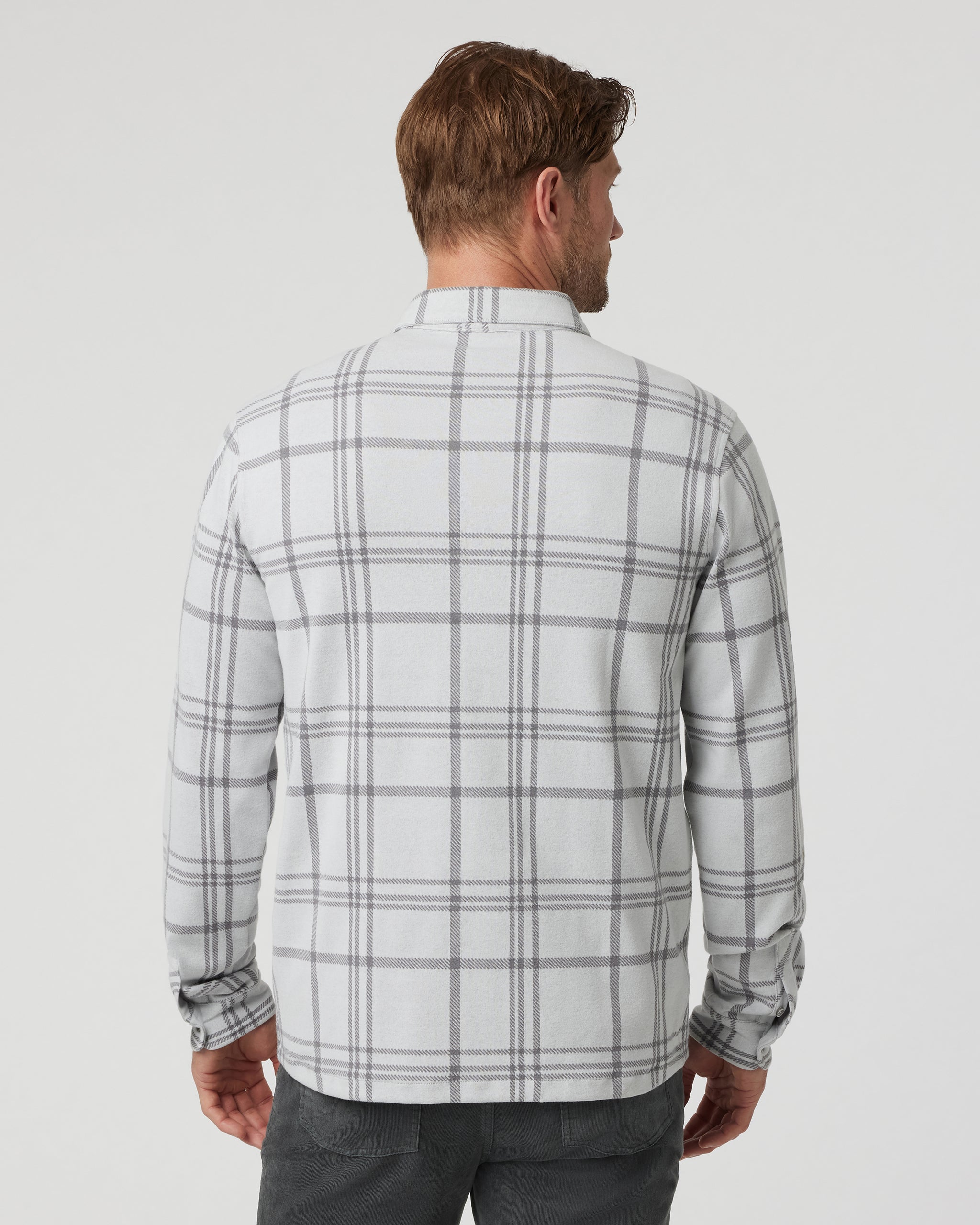 Seaview Plaid Button Down Shirt | Frost Grey