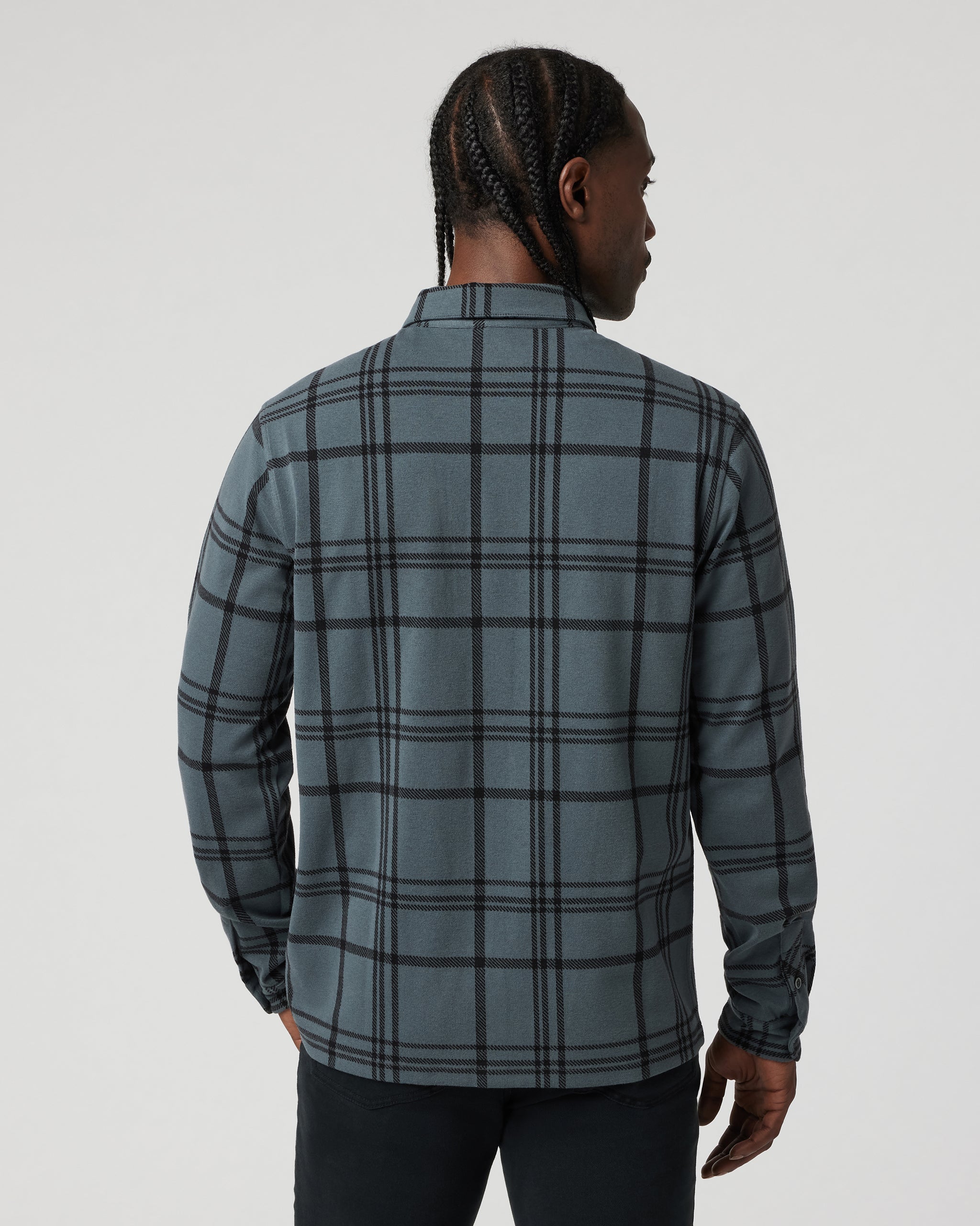 Seaview Plaid Button Down Shirt | Smoked Beryl