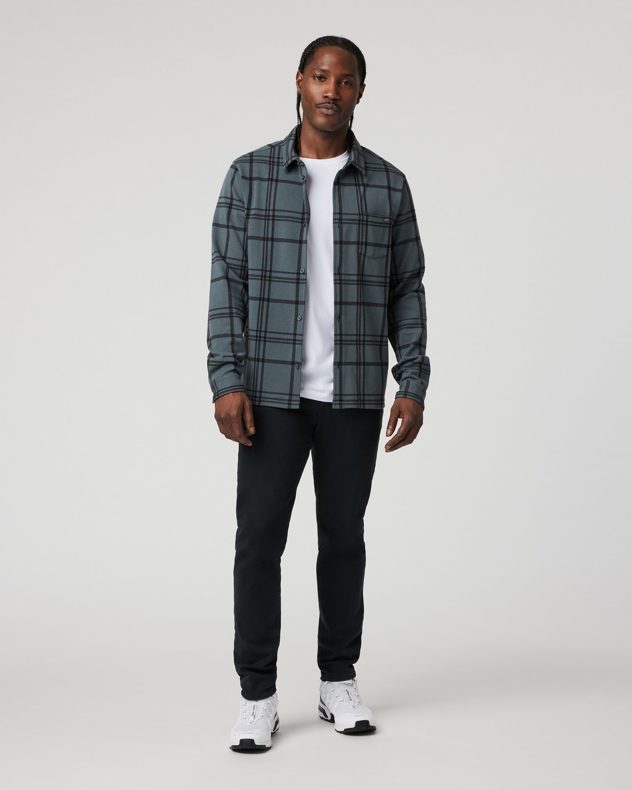 Seaview Plaid Button Down Shirt | Smoked Beryl