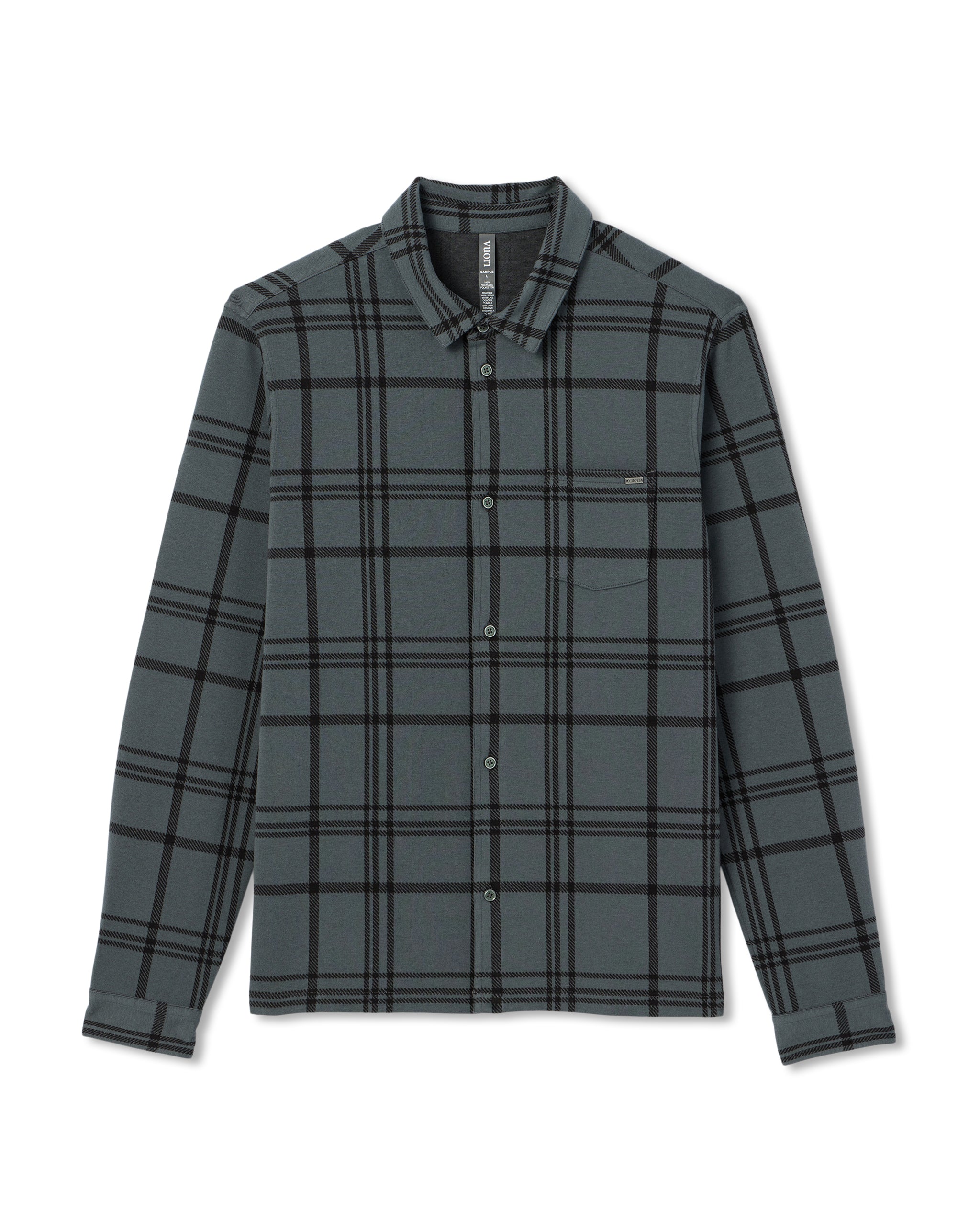 Seaview Plaid Button Down Shirt | Smoked Beryl
