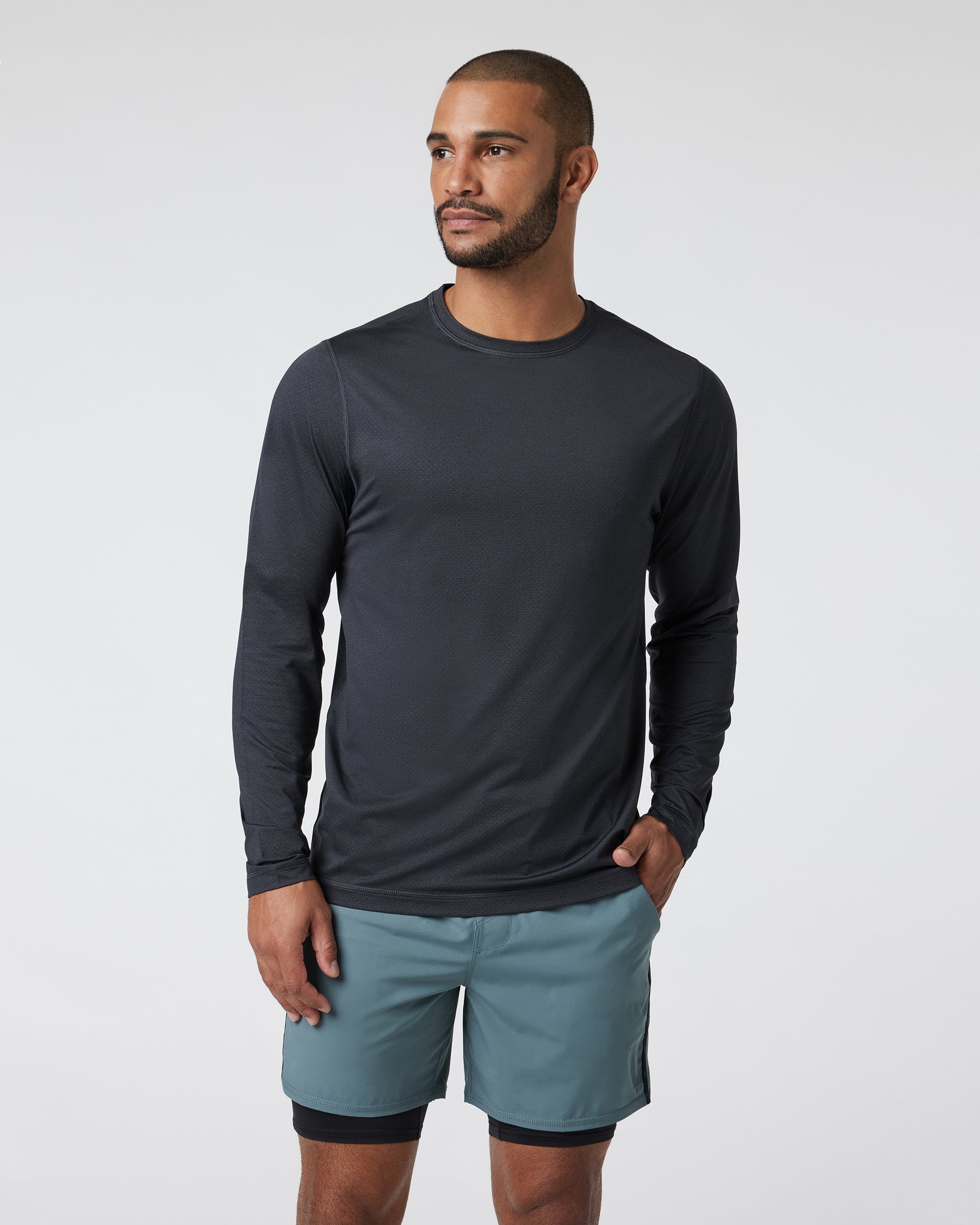 Long Sleeve Tradewind Performance Tee 2.0 | Black Heather