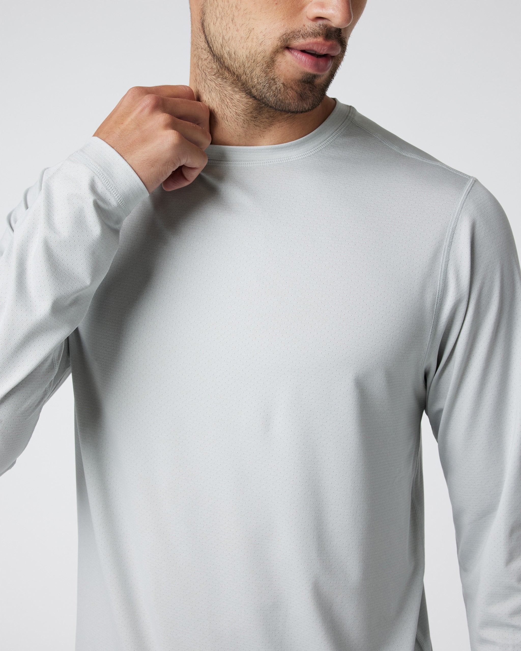 Long Sleeve Tradewind Performance Tee 2.0 | Sky Grey Heather