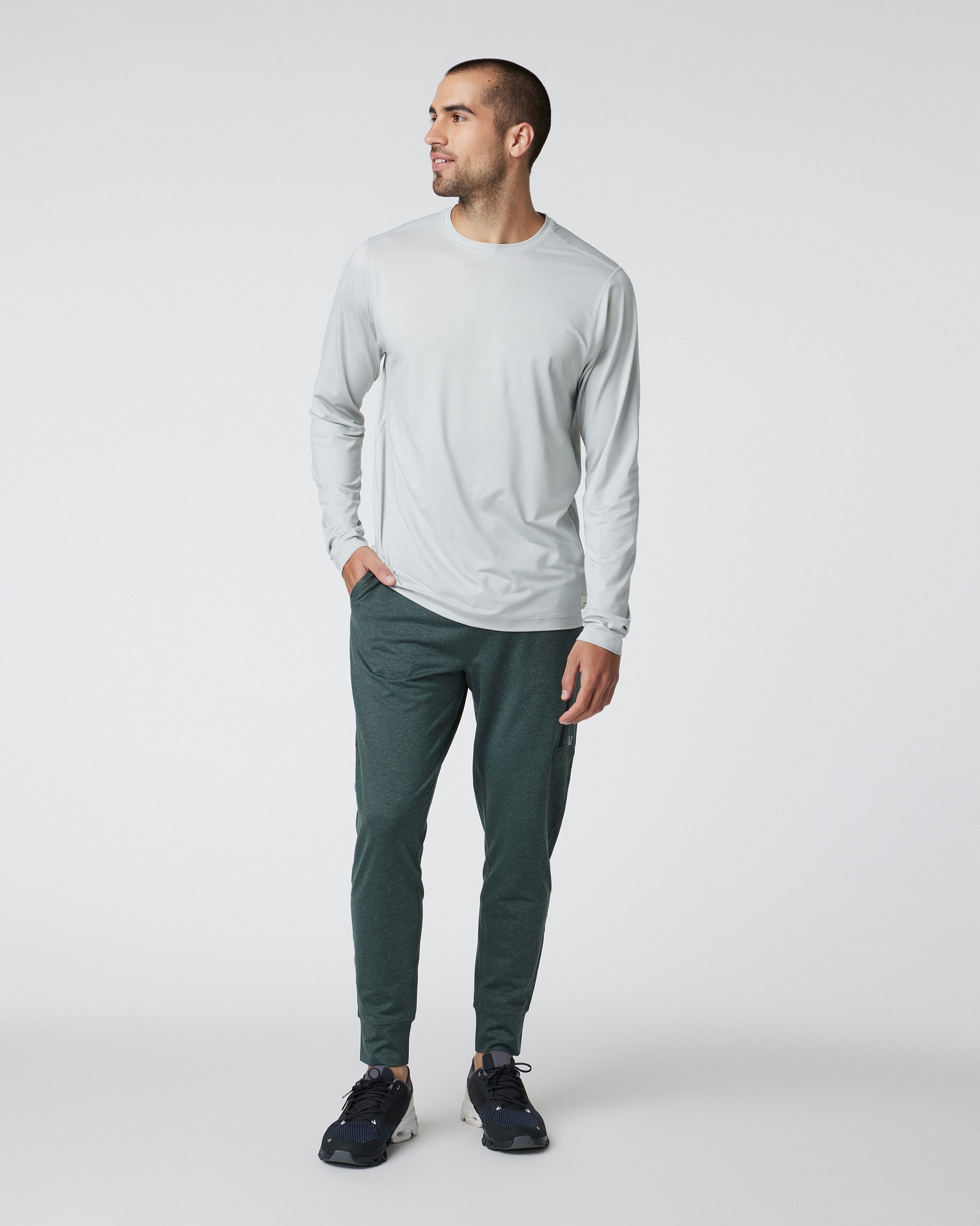 Long Sleeve Tradewind Performance Tee 2.0 | Sky Grey Heather