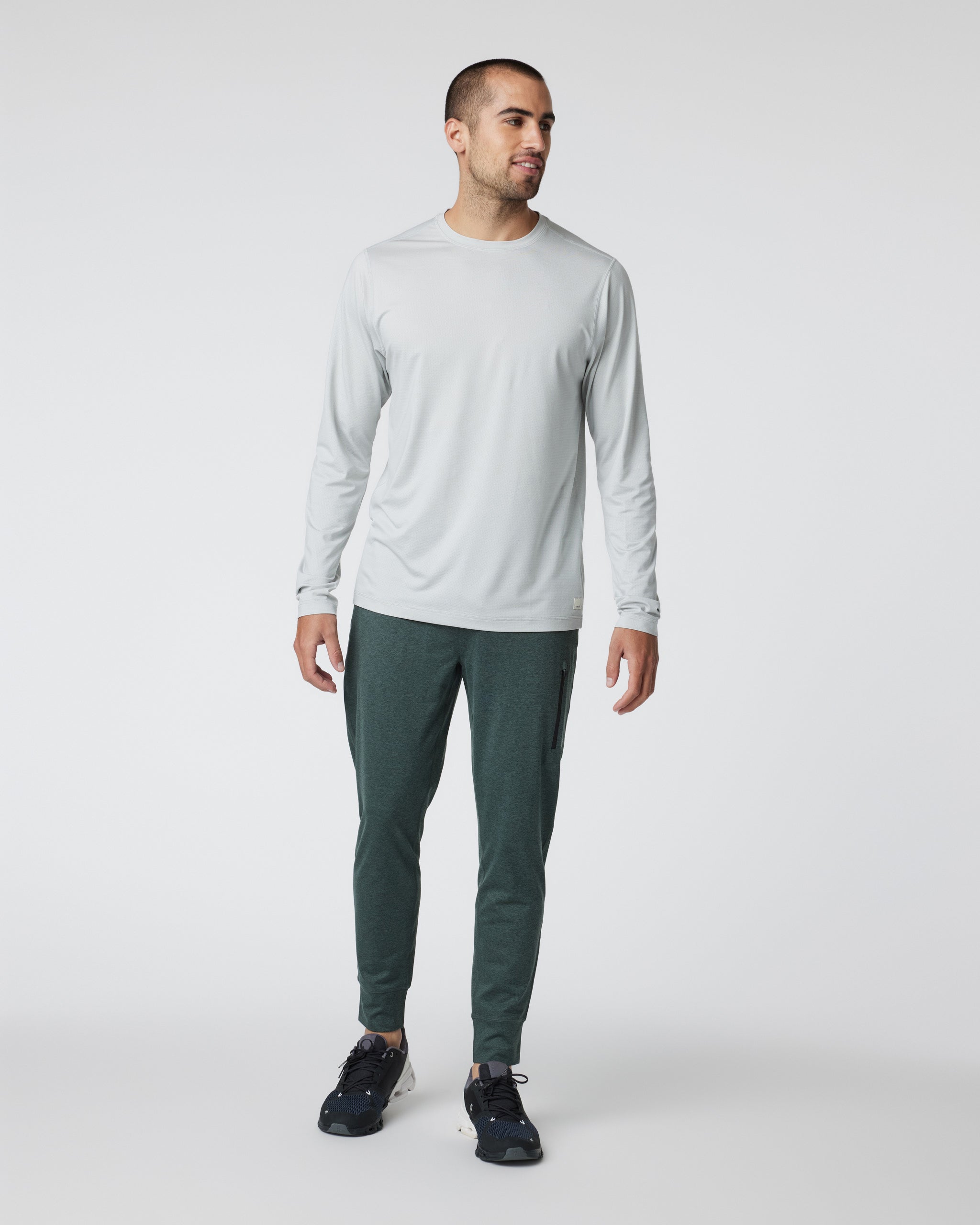 Long Sleeve Tradewind Performance Tee 2.0 | Sky Grey Heather