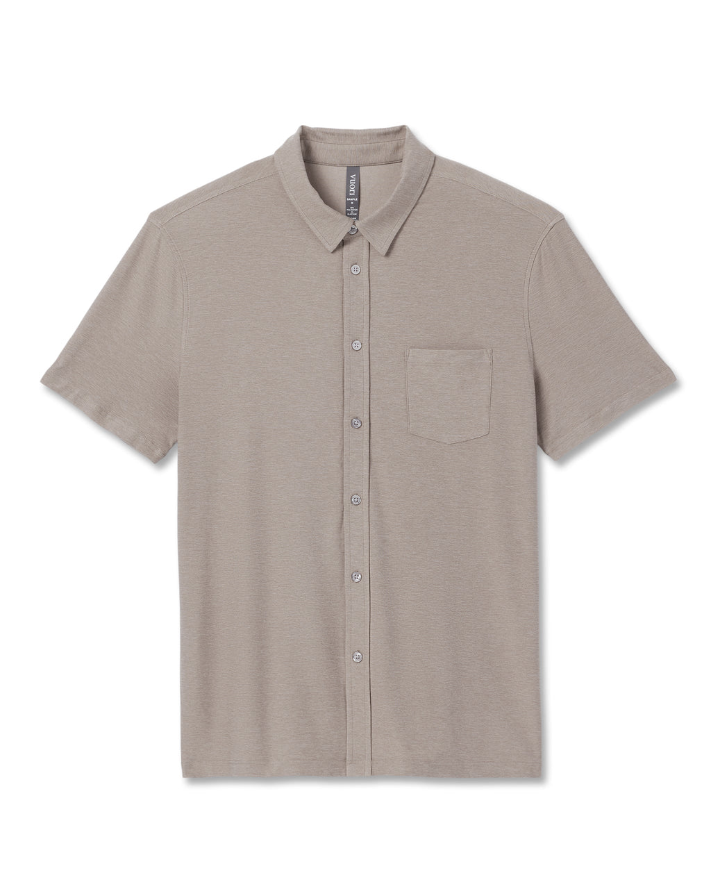 Short Sleeve Strato Button Down | Mocha Heather