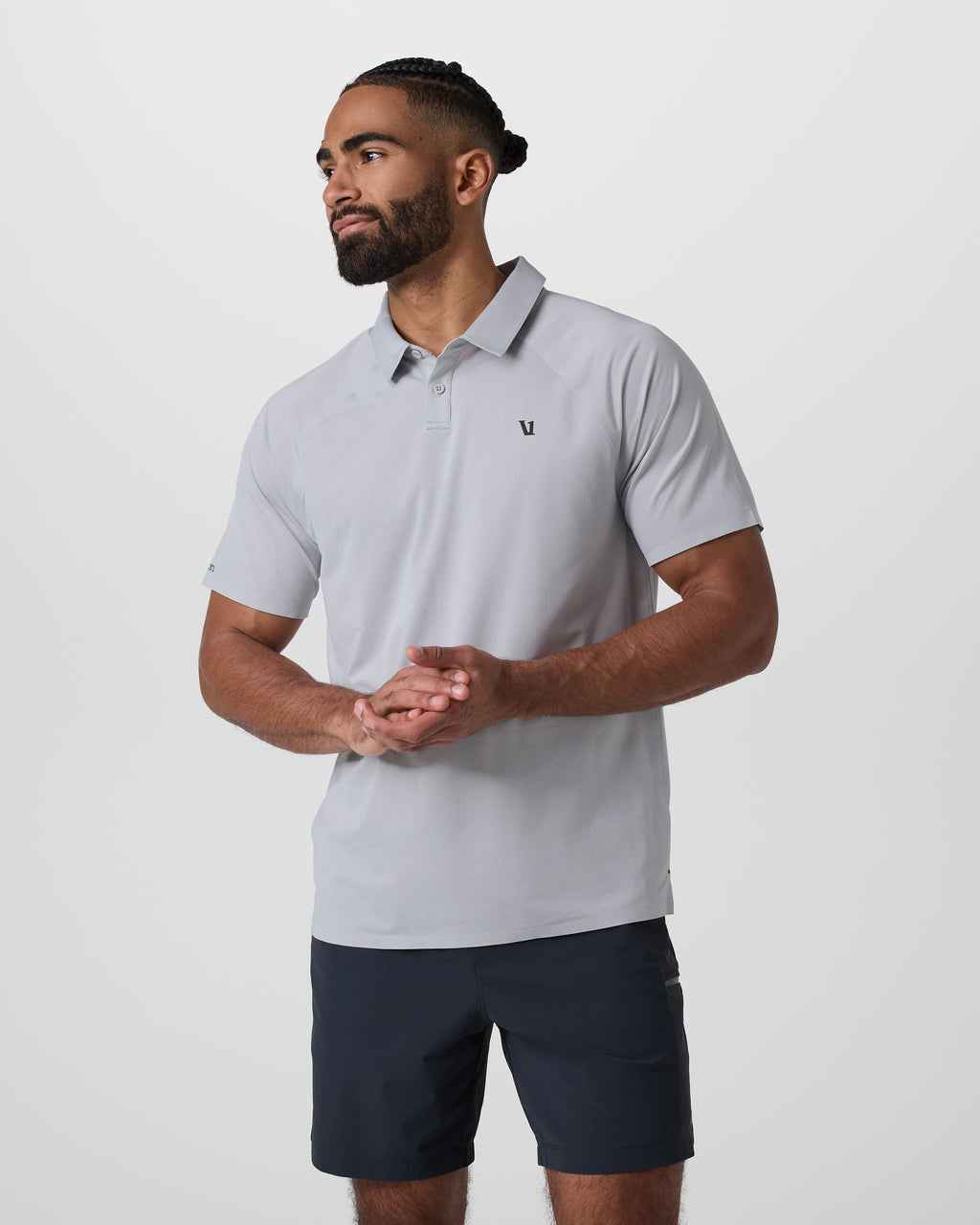 Short Sleeve Viewpoint Polo | Sky Grey