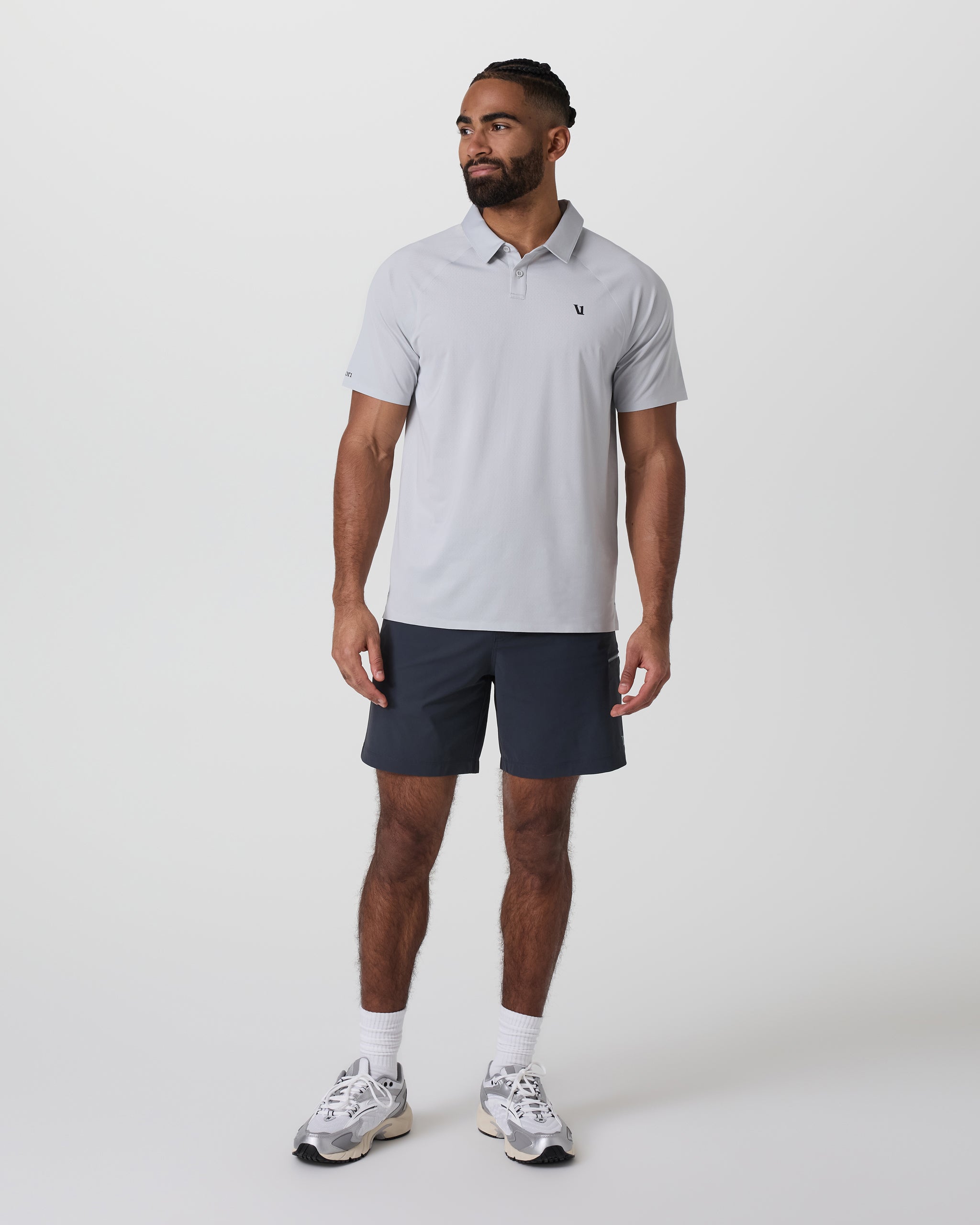 Short Sleeve Viewpoint Polo | Sky Grey