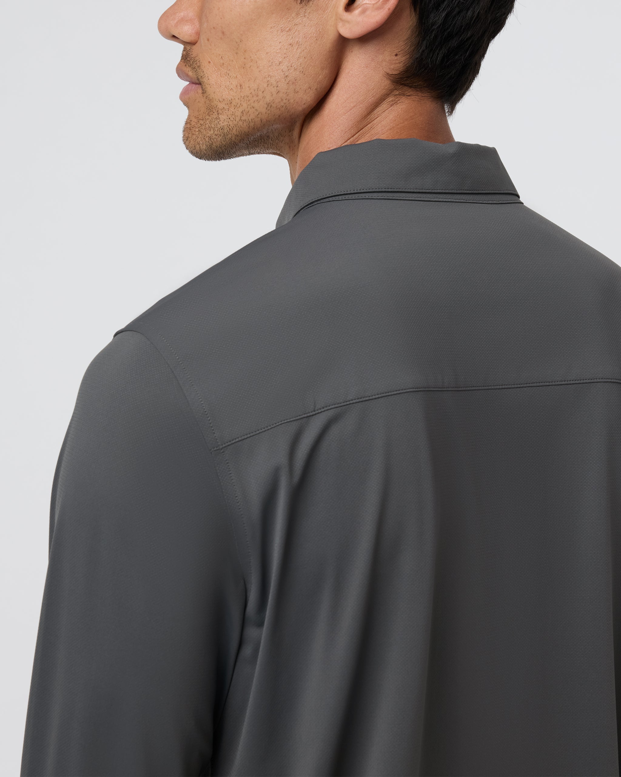 Long Sleeve TravelLite Button Down | Dark Pewter