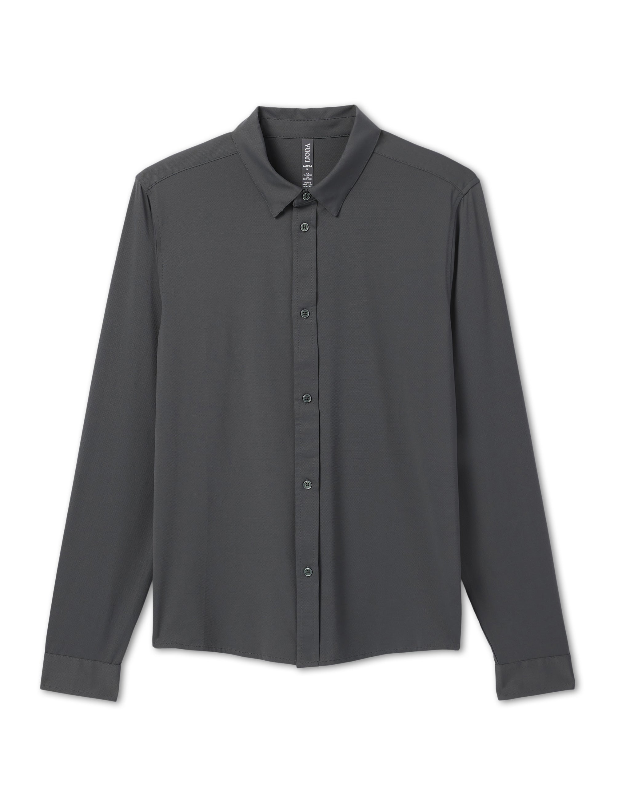 Long Sleeve TravelLite Button Down | Dark Pewter