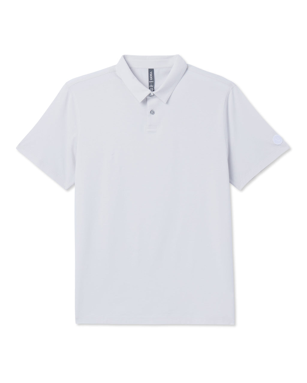 Short Sleeve Feather Polo | Frost Grey