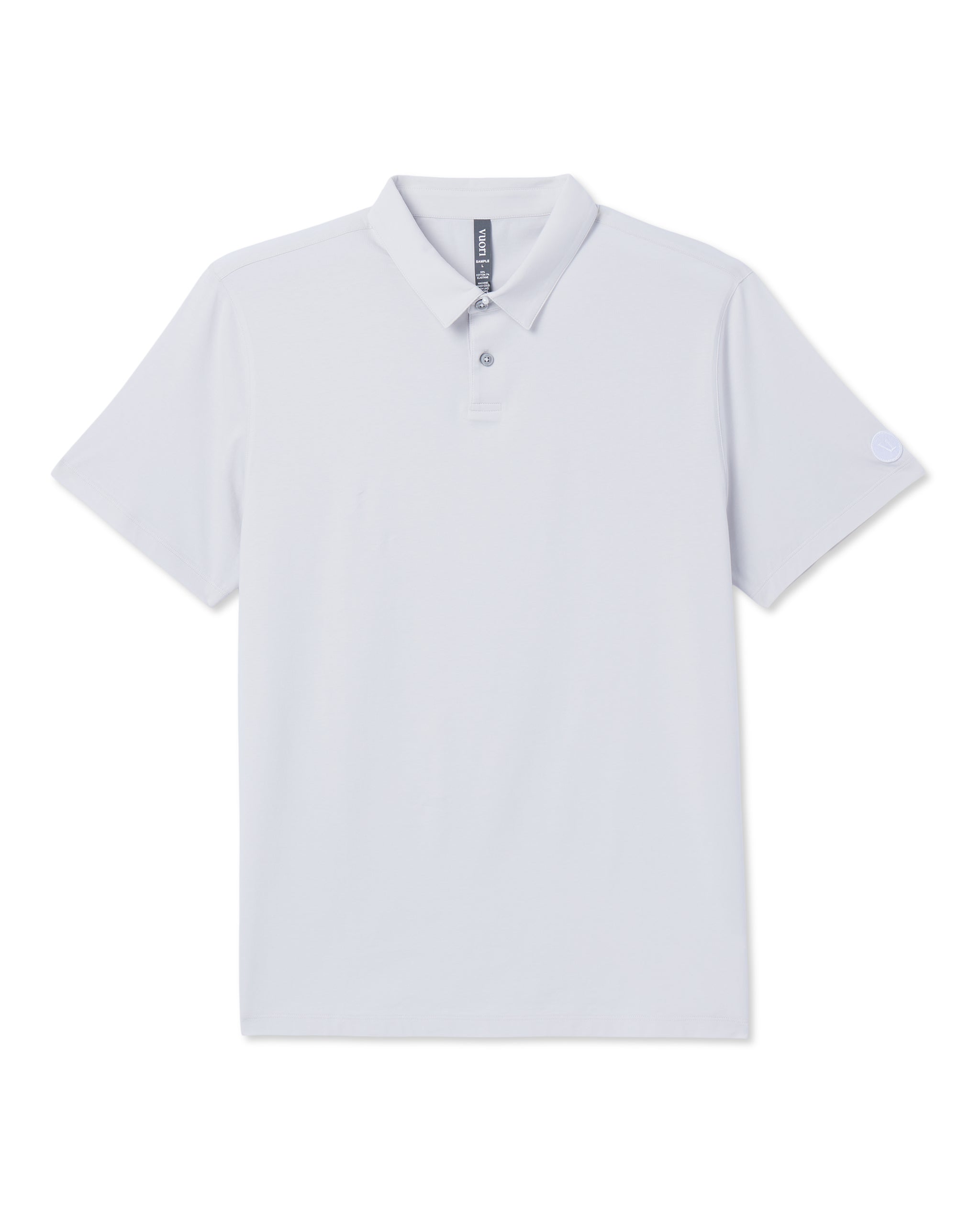 Short Sleeve Feather Polo | Frost Grey