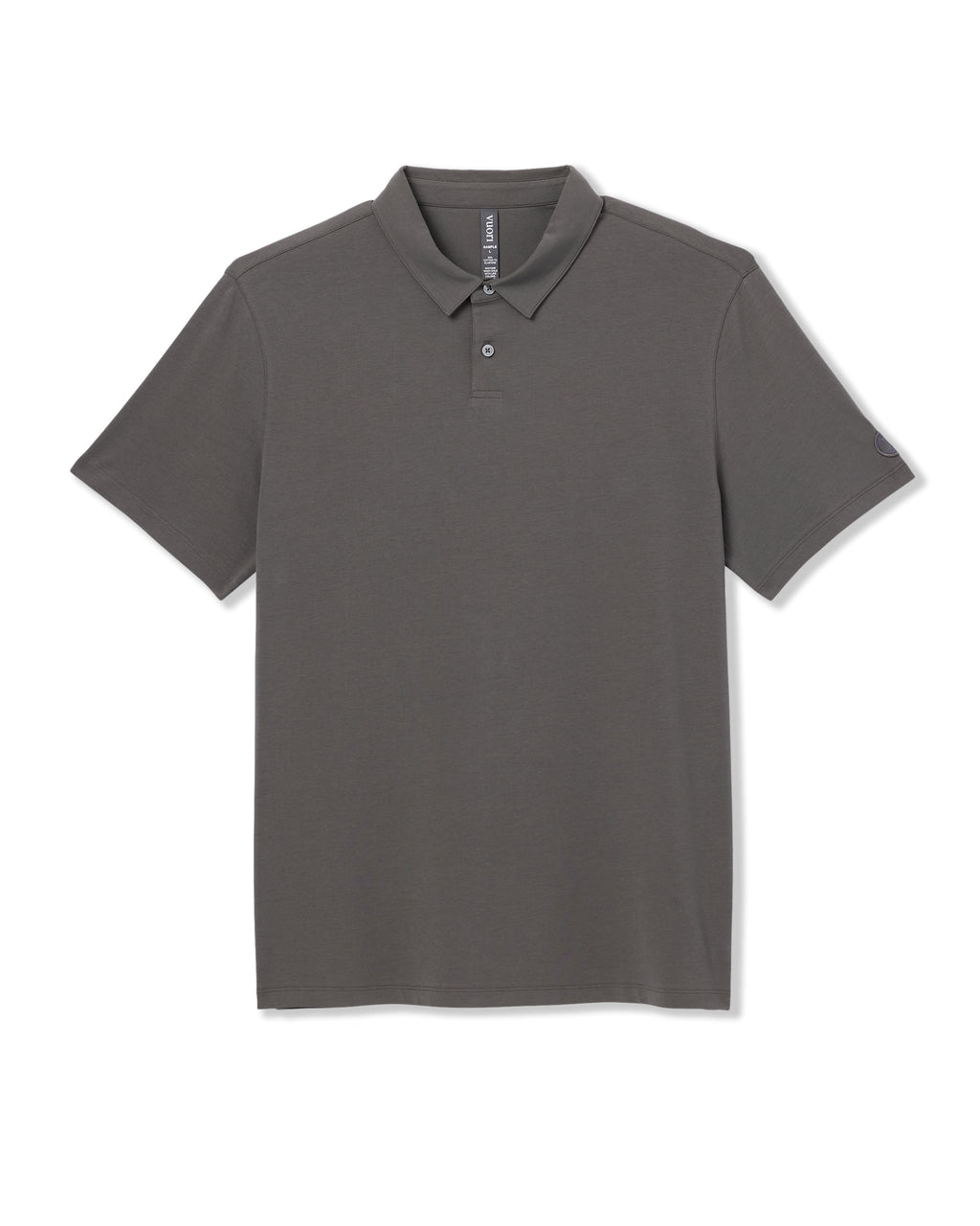 Short Sleeve Feather Polo | Warm Grey
