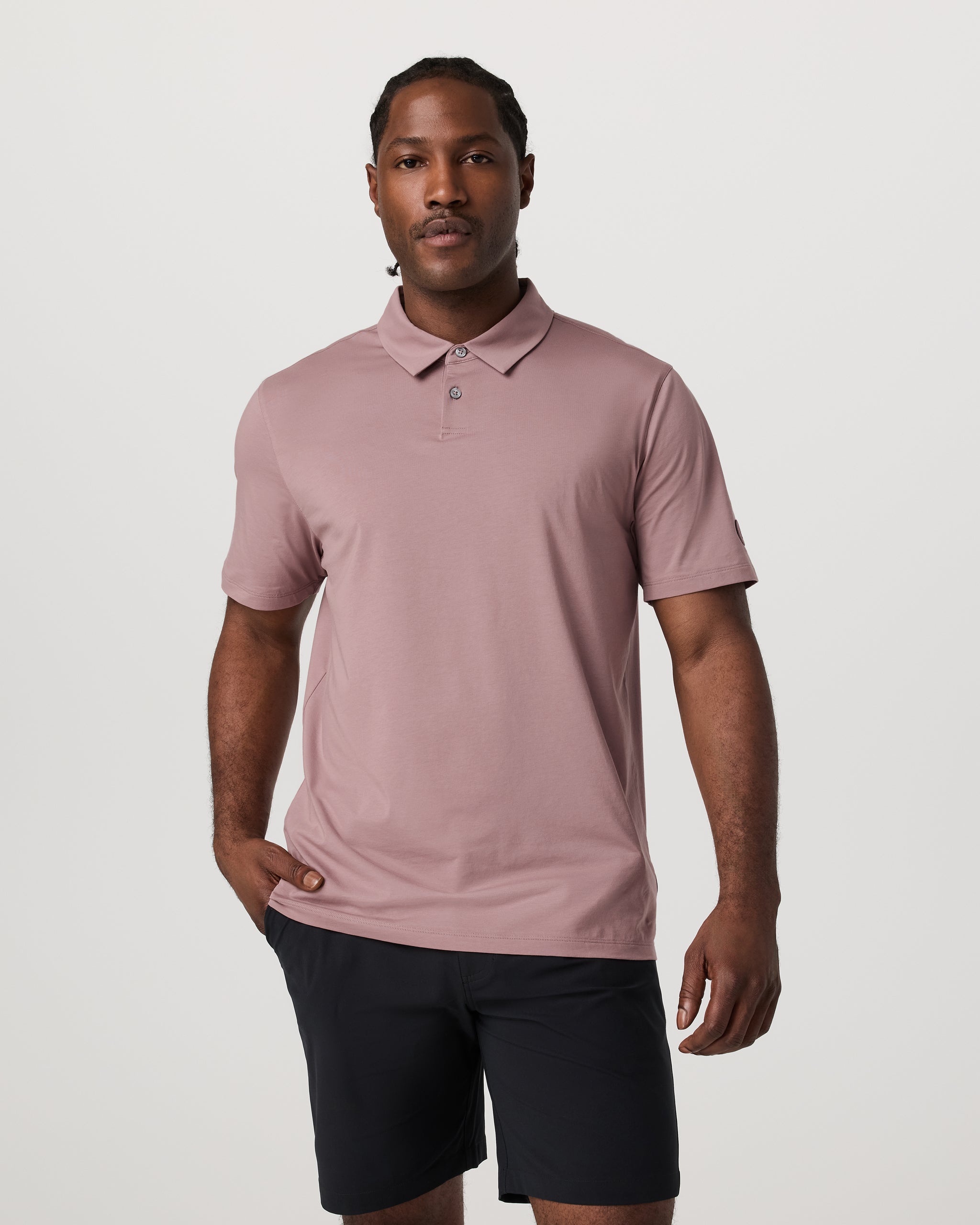 Short Sleeve Feather Polo | Zion Rose