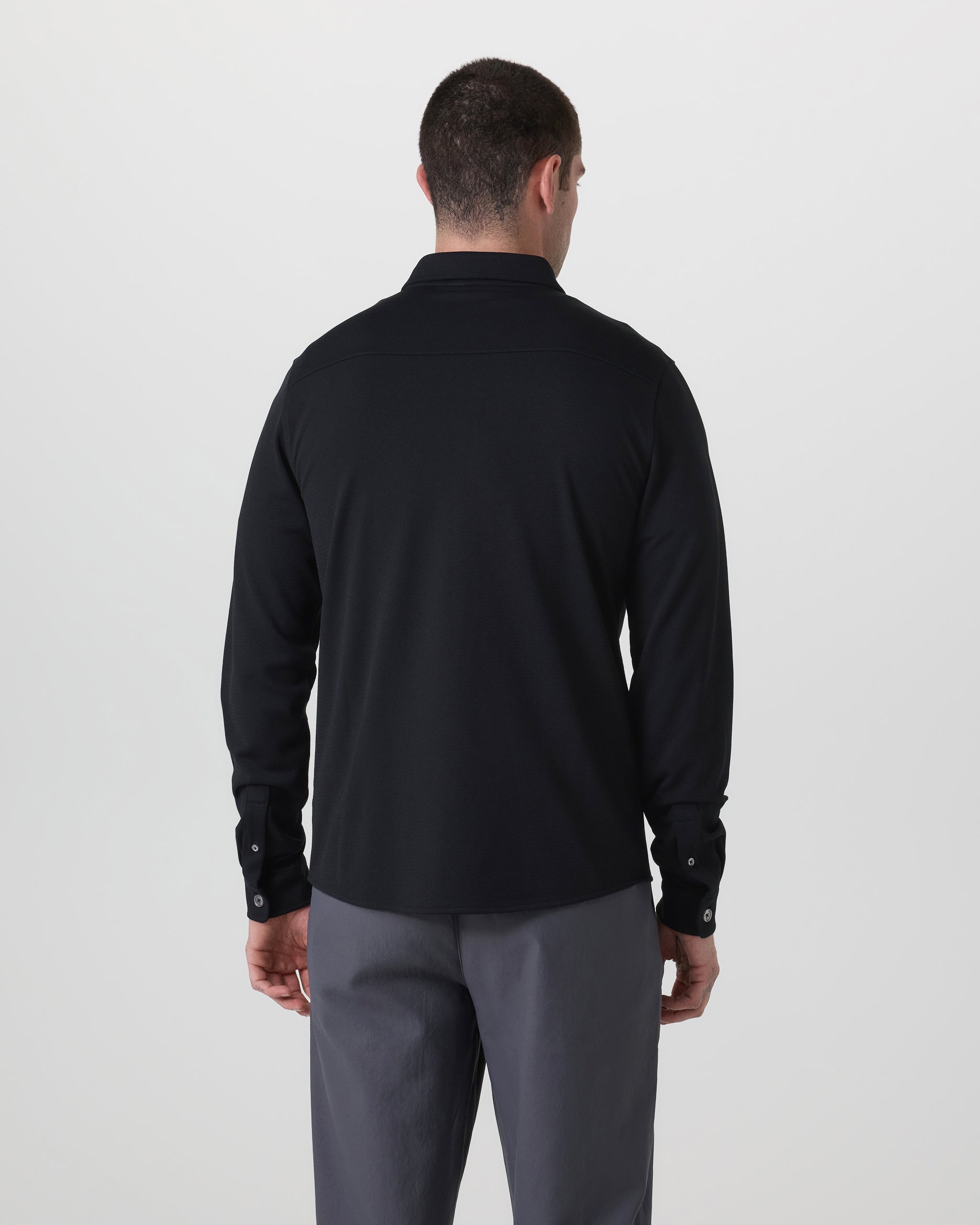 Long Sleeve North Beach Button Down | Black