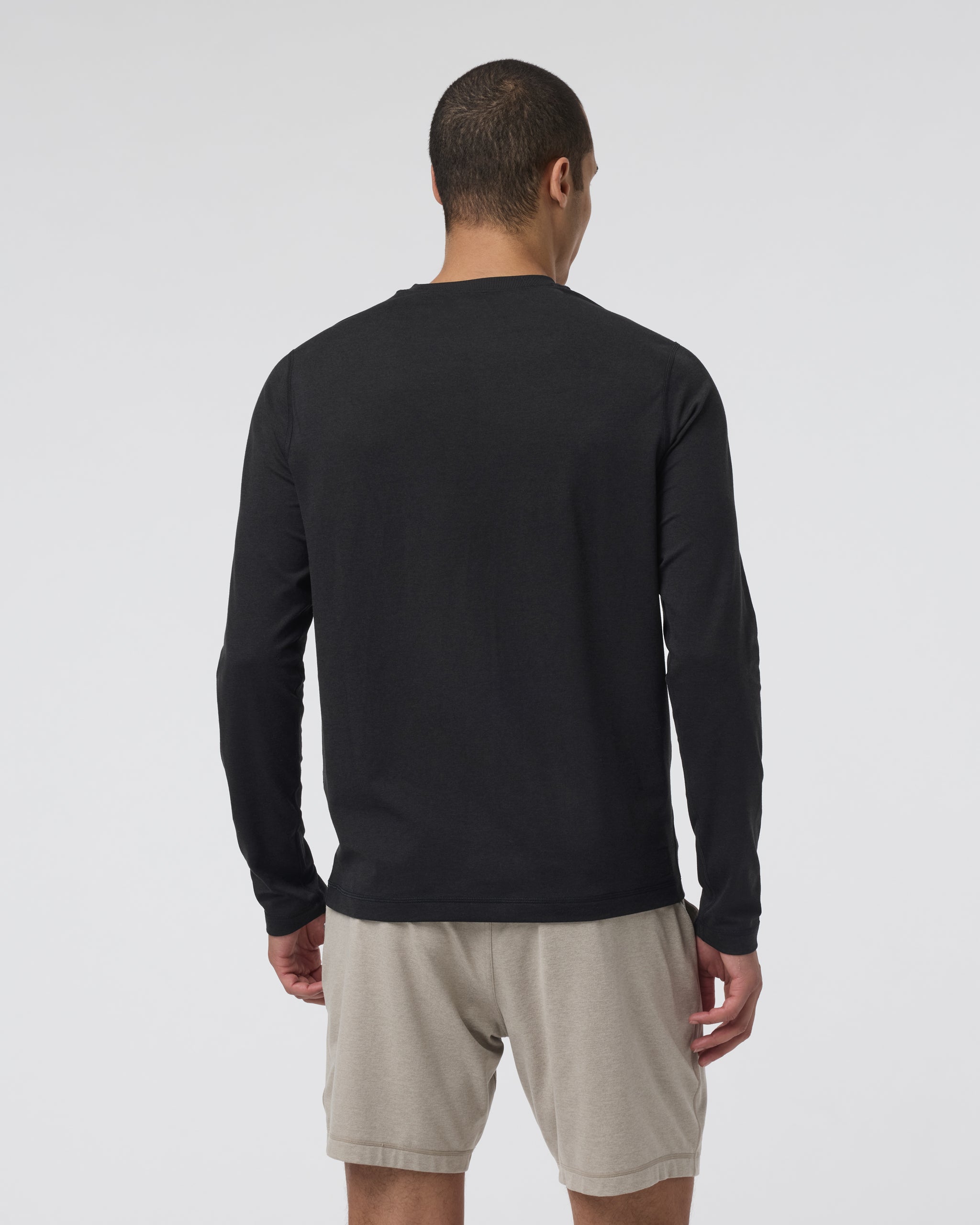 Long Sleeve Ponto Performance Tee | Black Heather