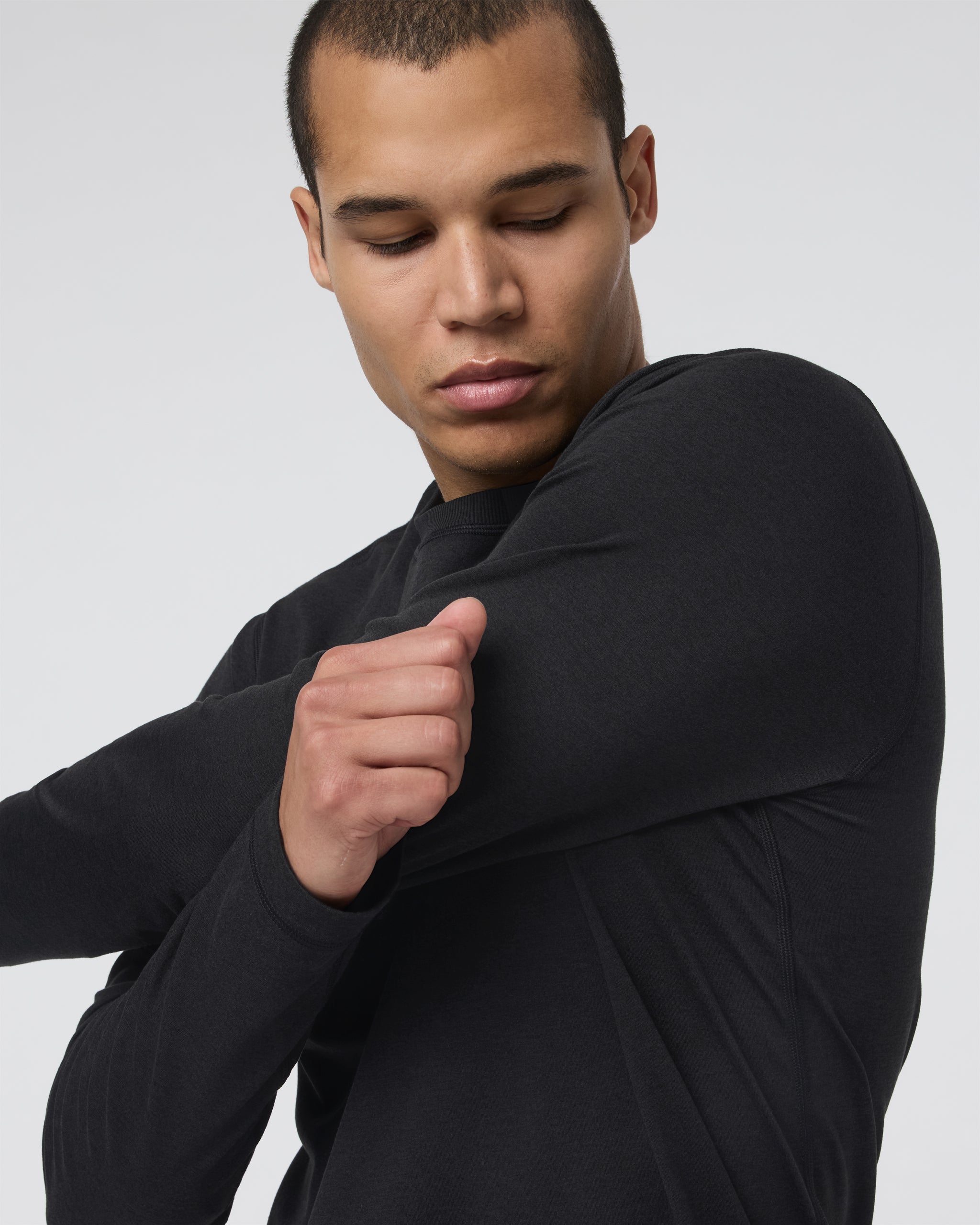 Long Sleeve Ponto Performance Tee | Black Heather