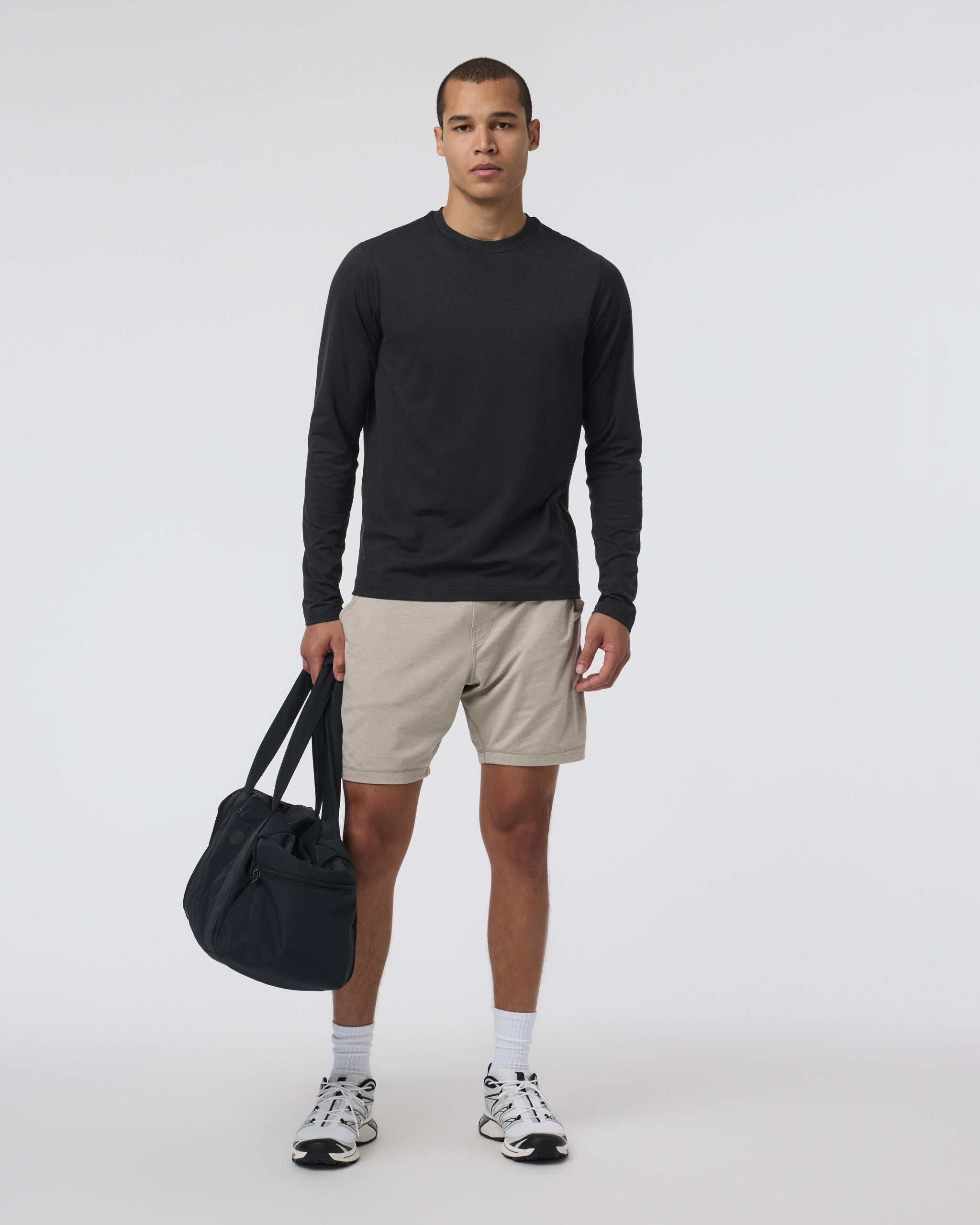 Long Sleeve Ponto Performance Tee | Black Heather
