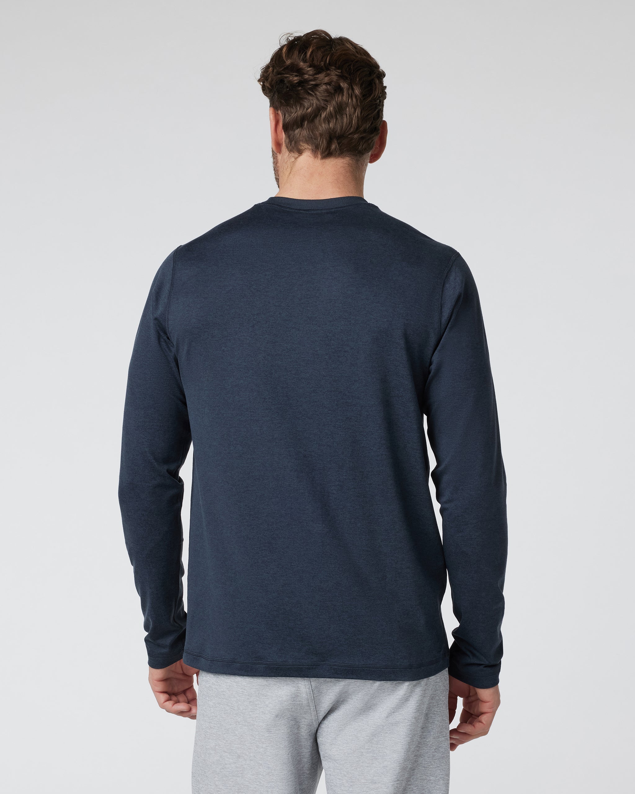 Long Sleeve Ponto Performance Tee | Midnight Heather