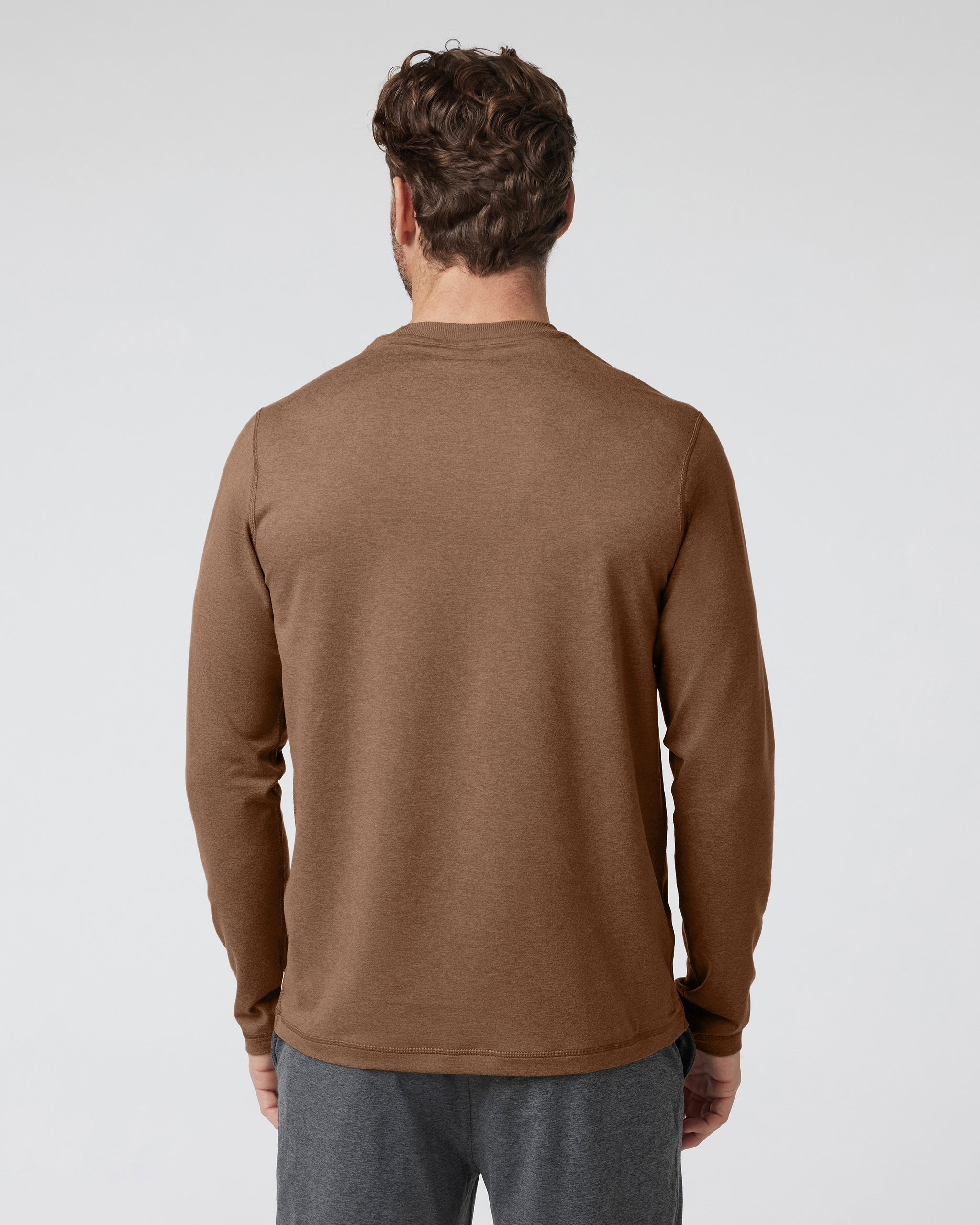 Long Sleeve Ponto Performance Tee | Pecan Heather