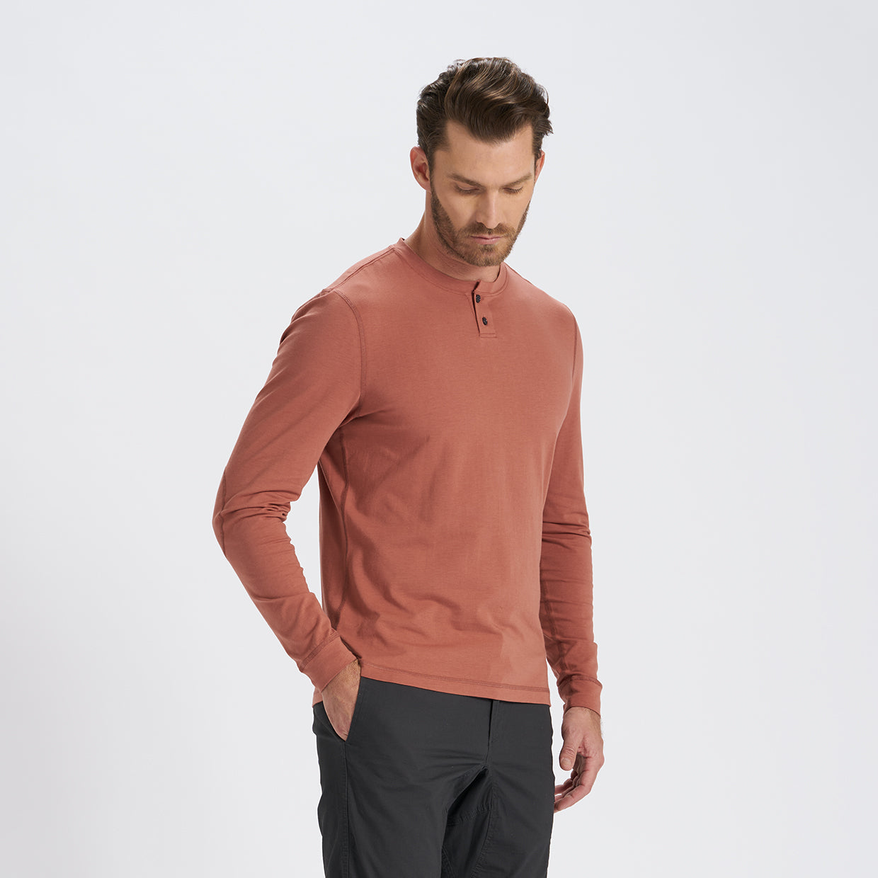Long-Sleeve Ever Henley | Copper