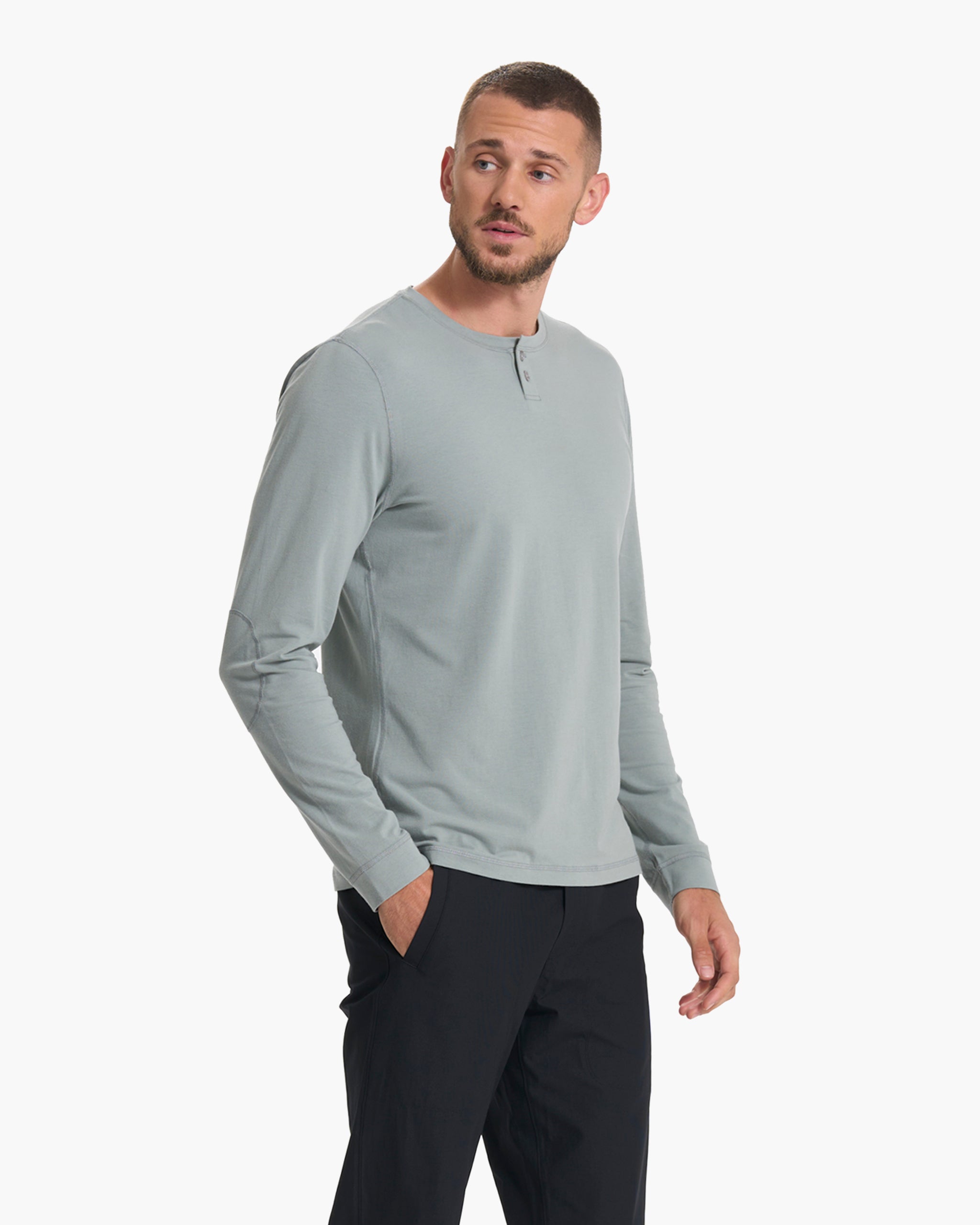 Long Sleeve Ever Henley | Stormy