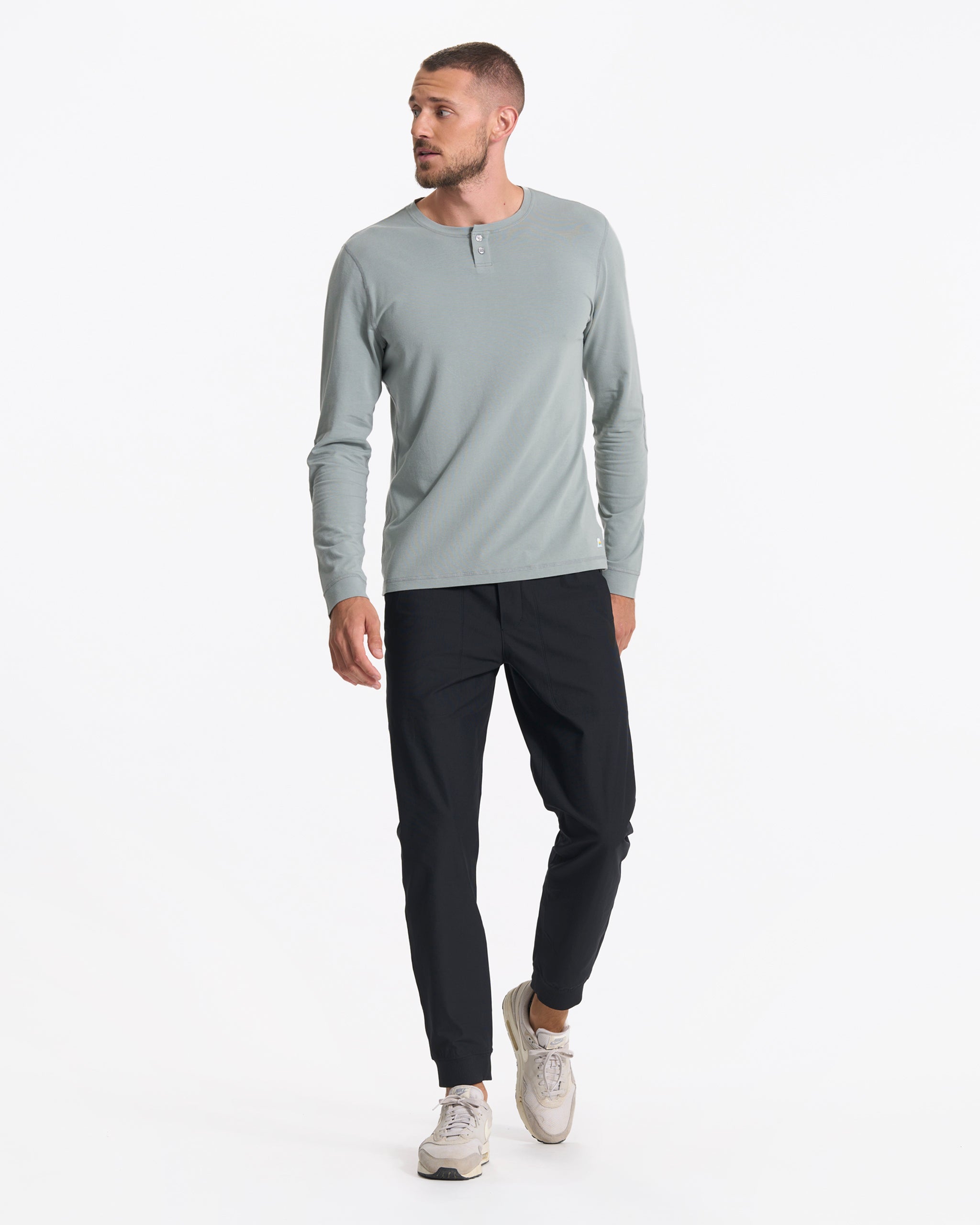 Long Sleeve Ever Henley | Stormy