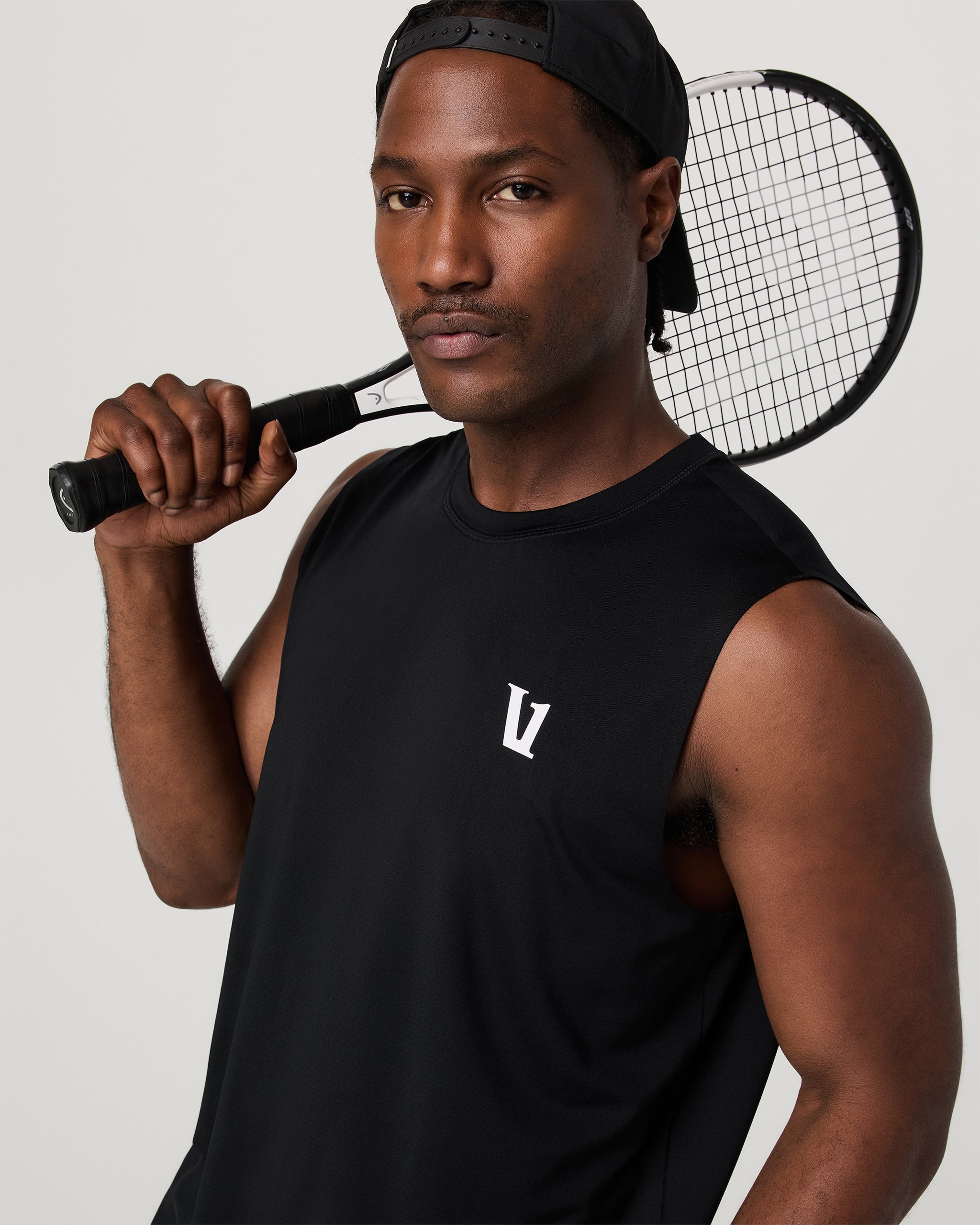 Viewpoint Muscle Tank | Black Logo Graphic