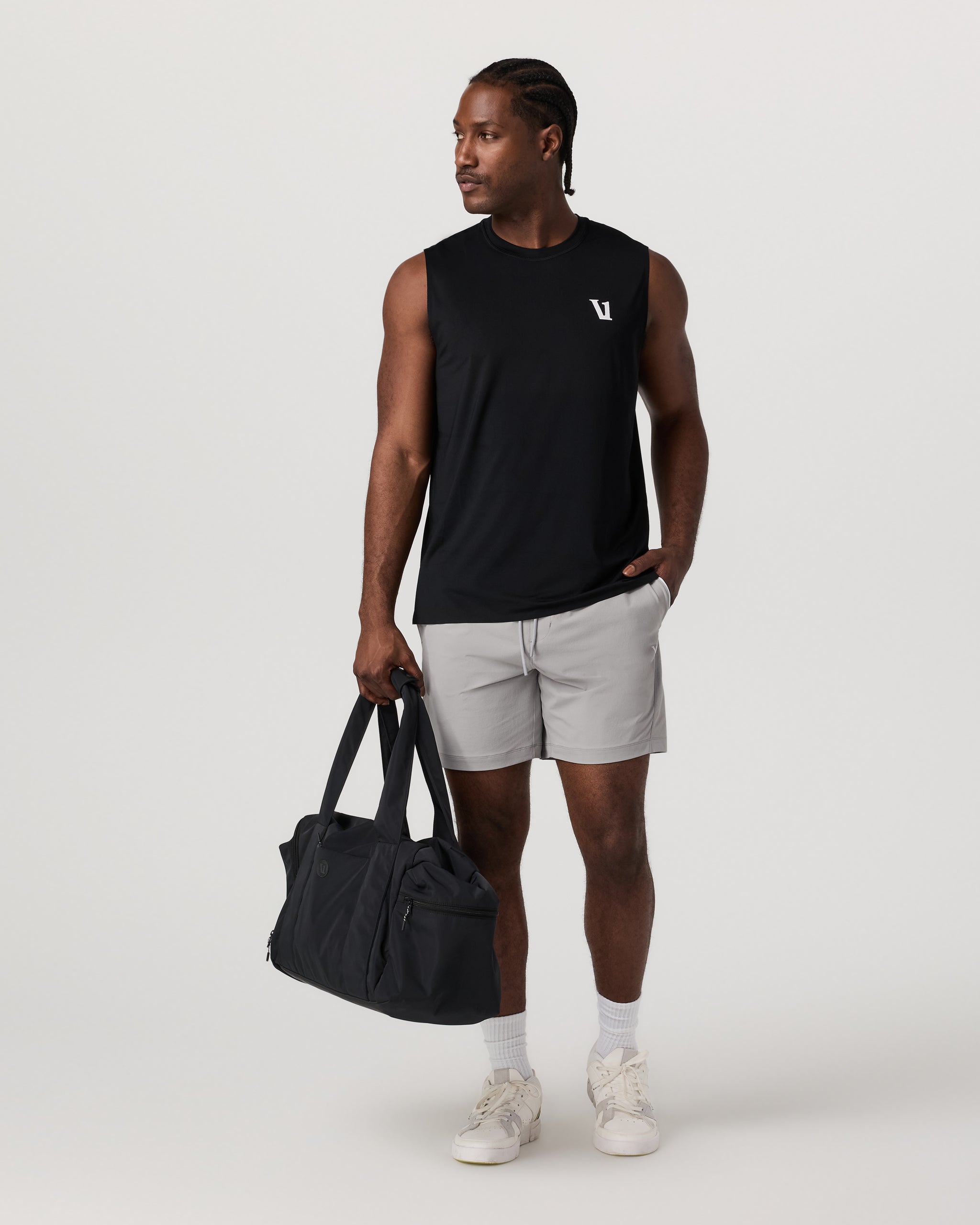 Viewpoint Muscle Tank | Black Logo Graphic