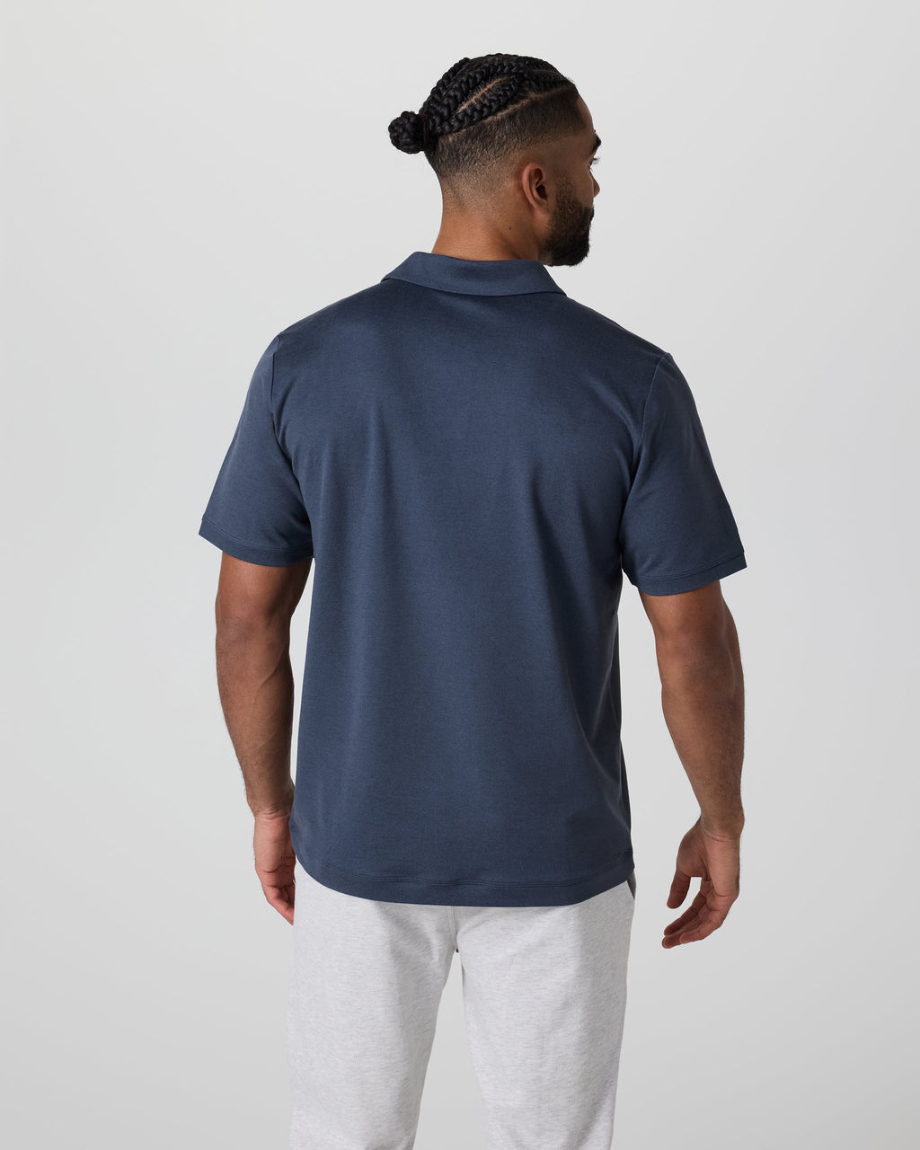 Short Sleeve Ponto Performance Polo | Azure Heather