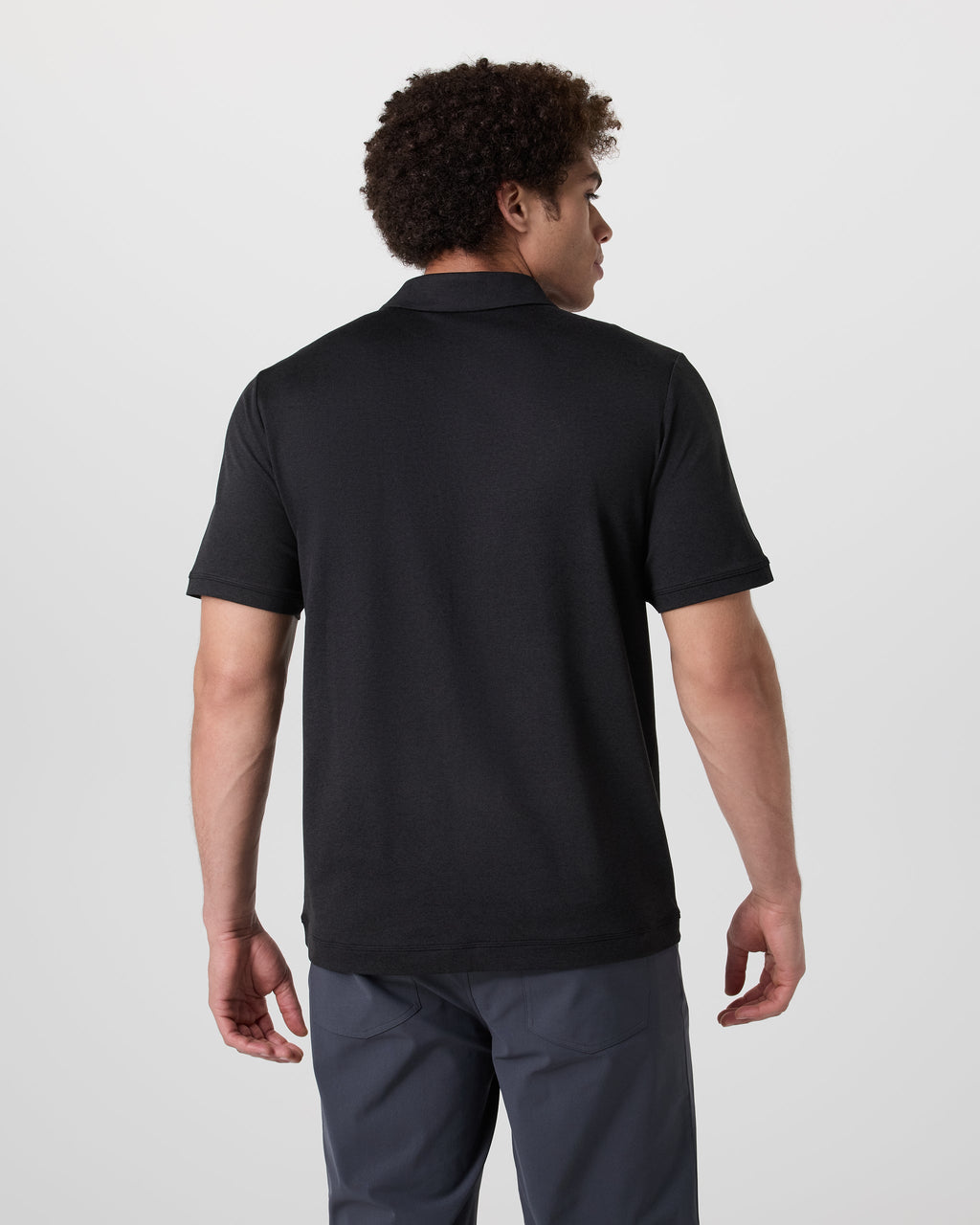 Short Sleeve Ponto Performance Polo | Black Heather